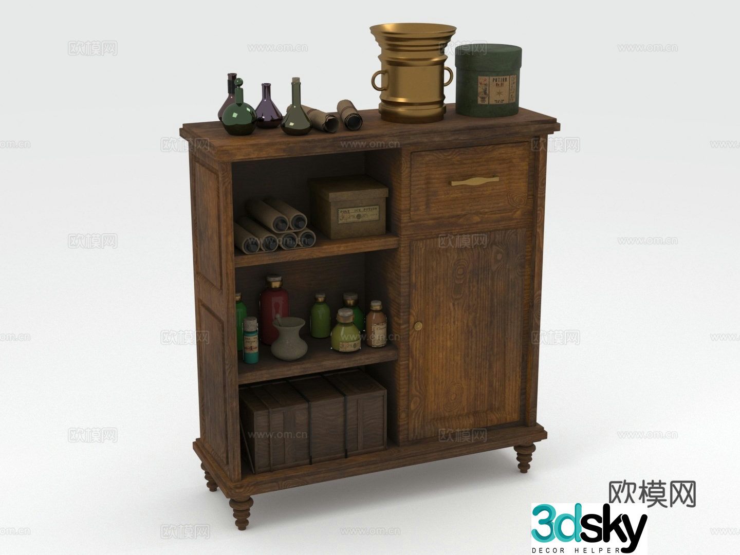 Wooden cabinets storage cabinets display cabinets multi-function cabinets cabinets 3d model