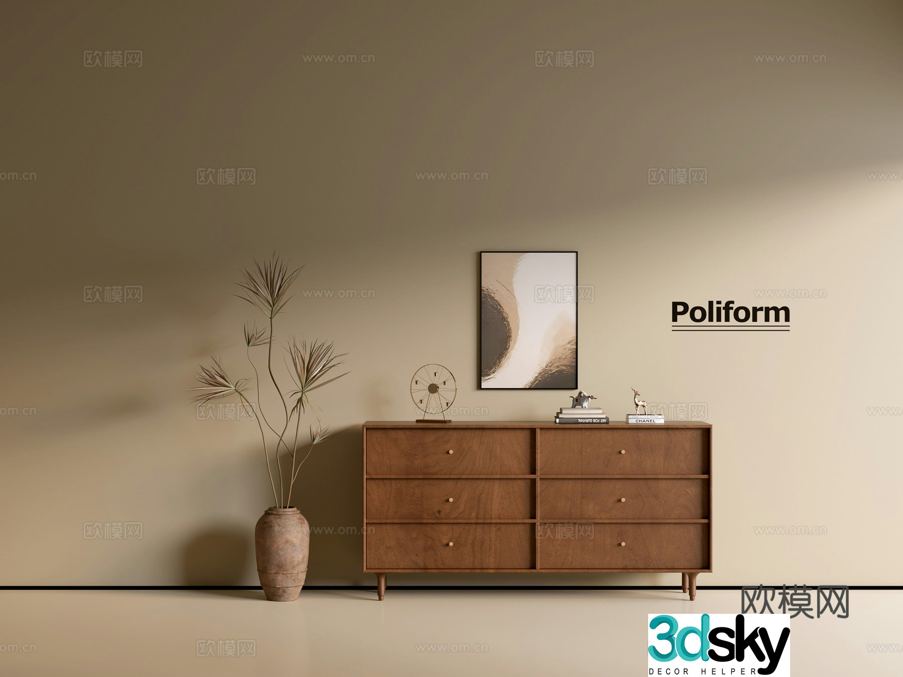 Modern wood grain cabinet ins wind minimalist wind cabinet whole cabinet sideboard balcony cabinet storage 3D model