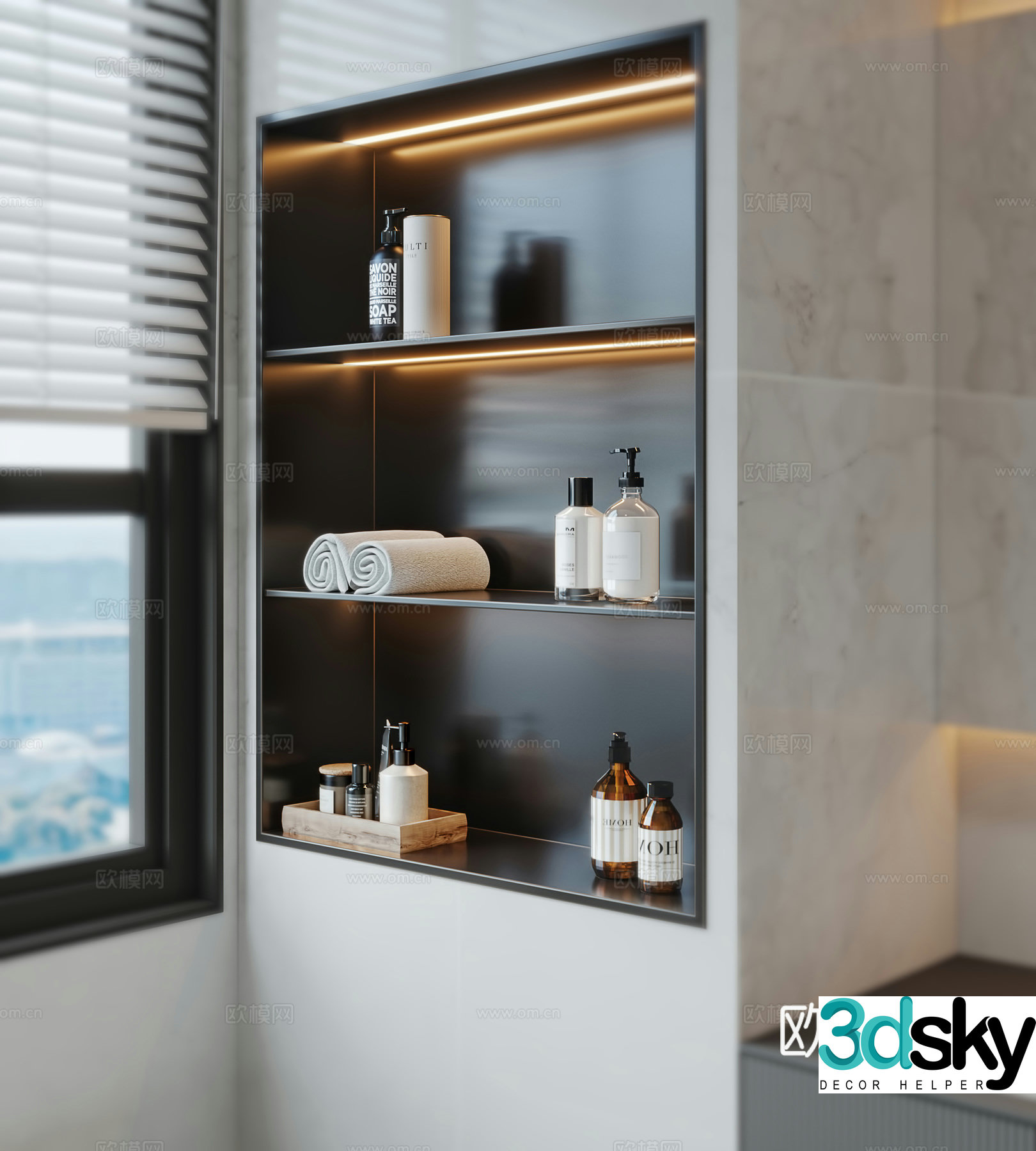 Modern bathroom bathroom 3d model
