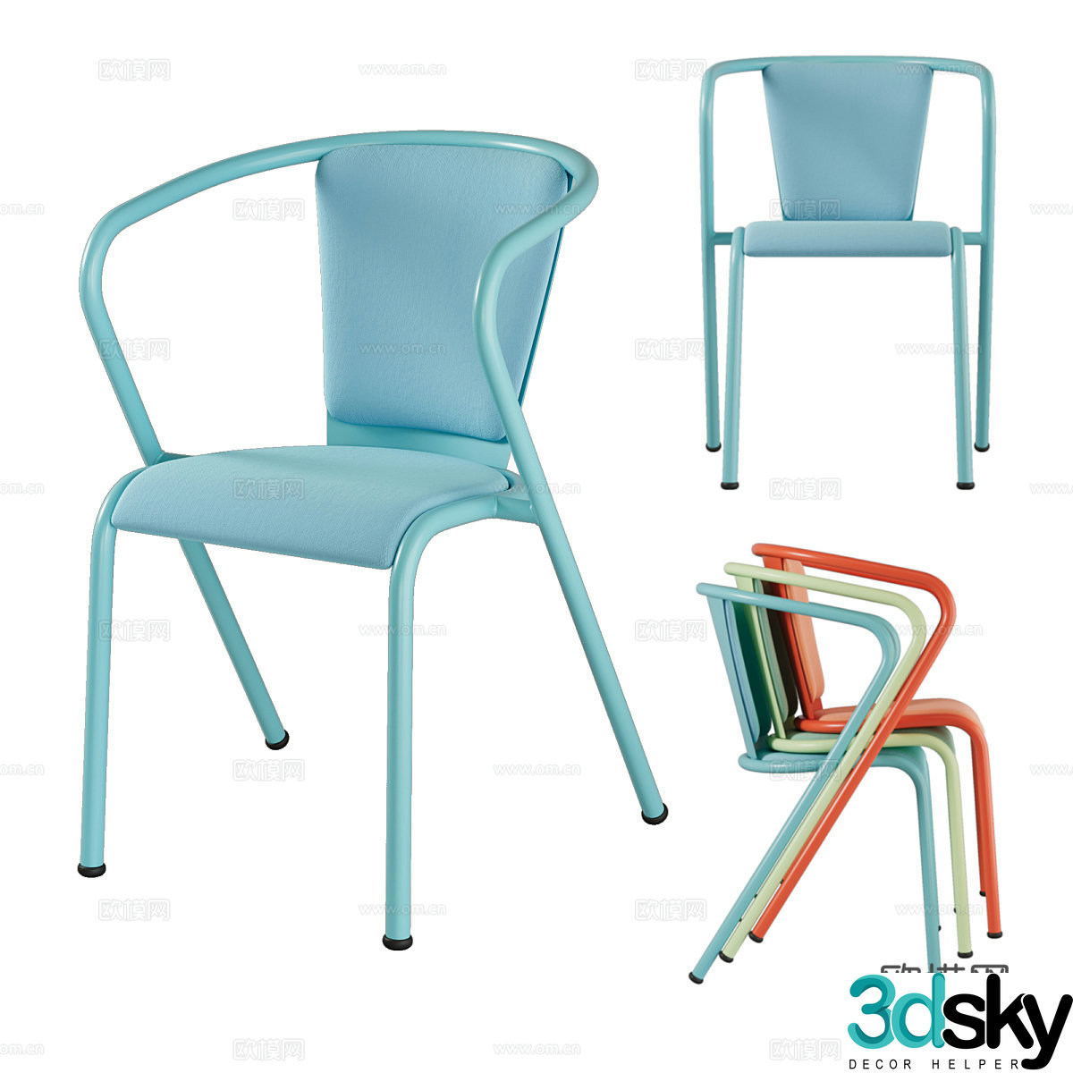 Modern children’s chair 3d model
