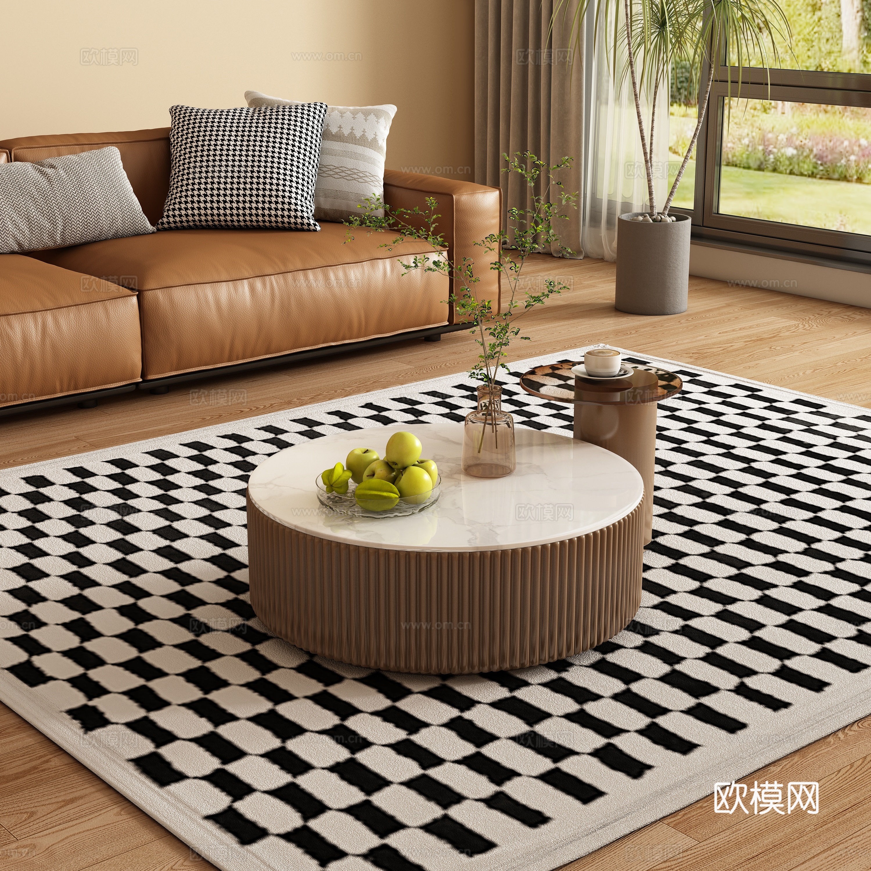 Modern letter coffee table 3d model