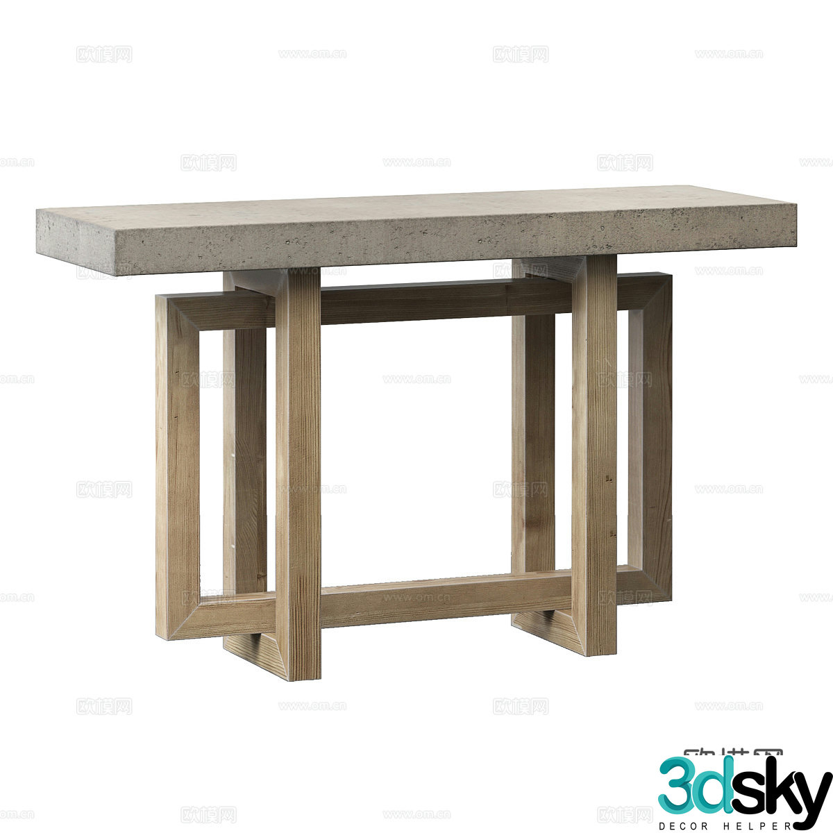 New Chinese style Wasabi Entrance Scenery Terrace Entrance Table 3D Model