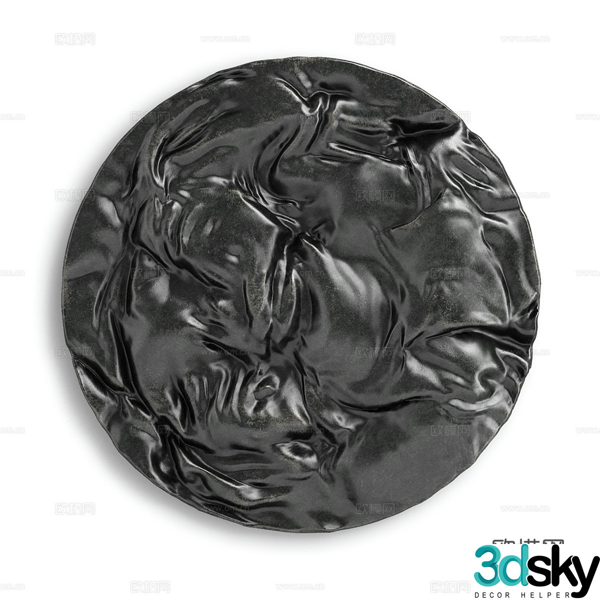 Modern Italian minimalist round wall decoration 3D model