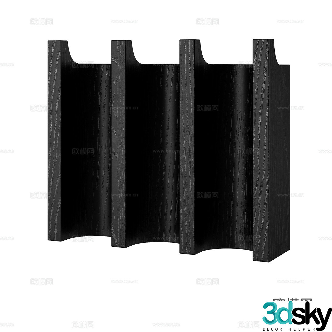 Kristina modern decorations ornaments bookend wooden ornaments 3d model