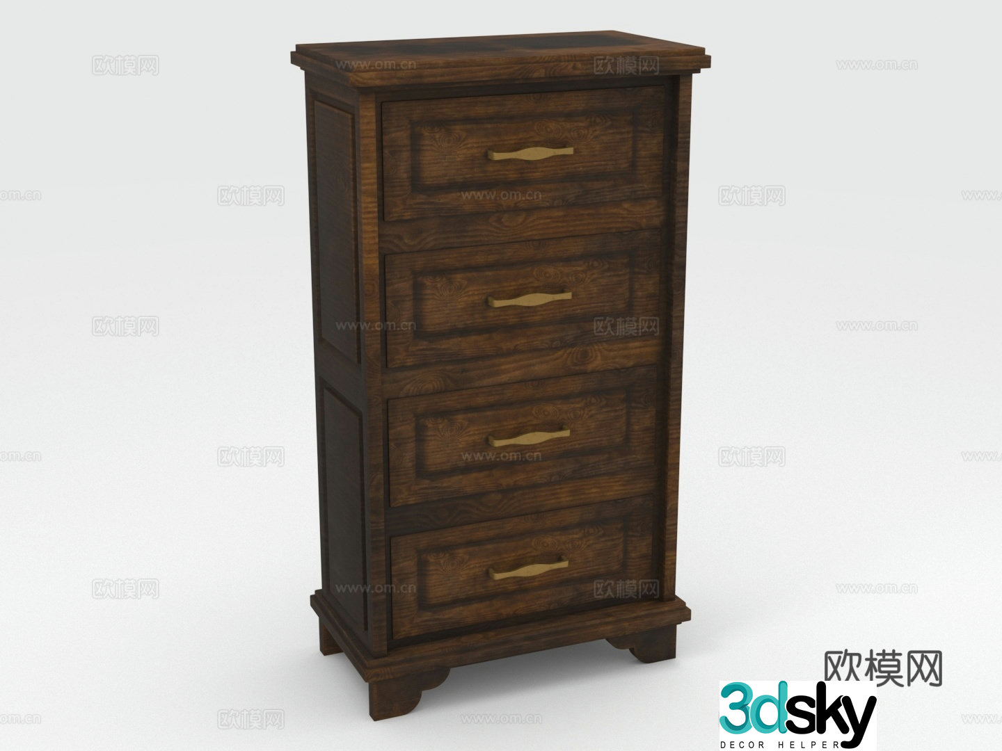 Cabinet Wooden Cabinet Chest of Drawer Cabinet Storage Cabinet 3D Model