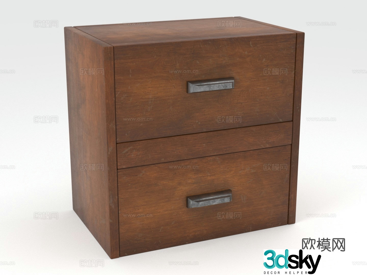 Wooden cabinet chest of drawers cabinet cabinet 3d model