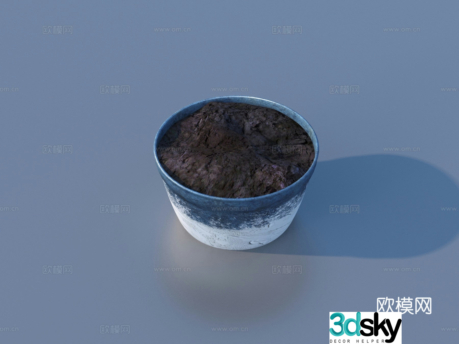 Flower pot pot green plants plant 3d model