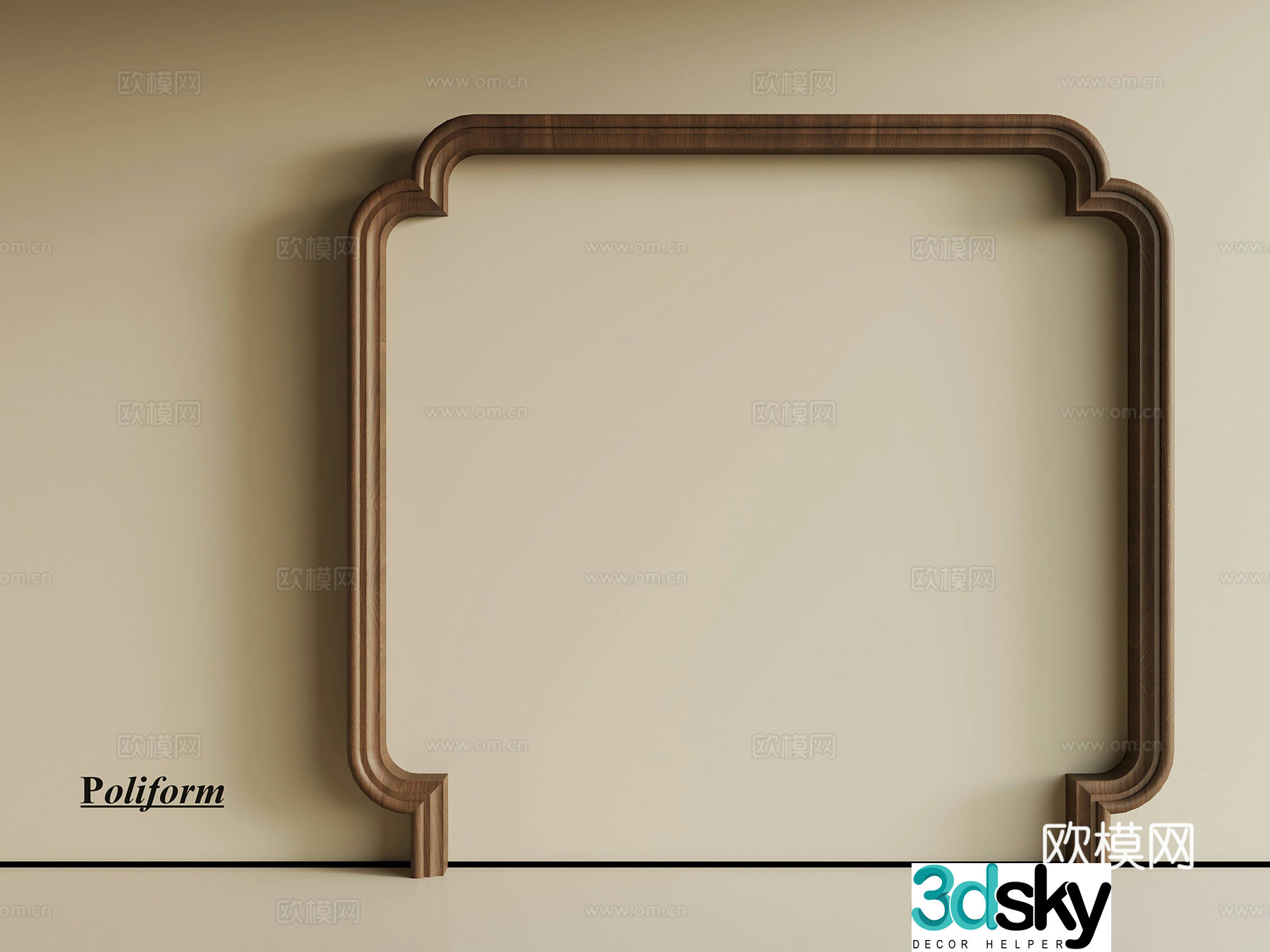 New Chinese door cover door hole 3D model