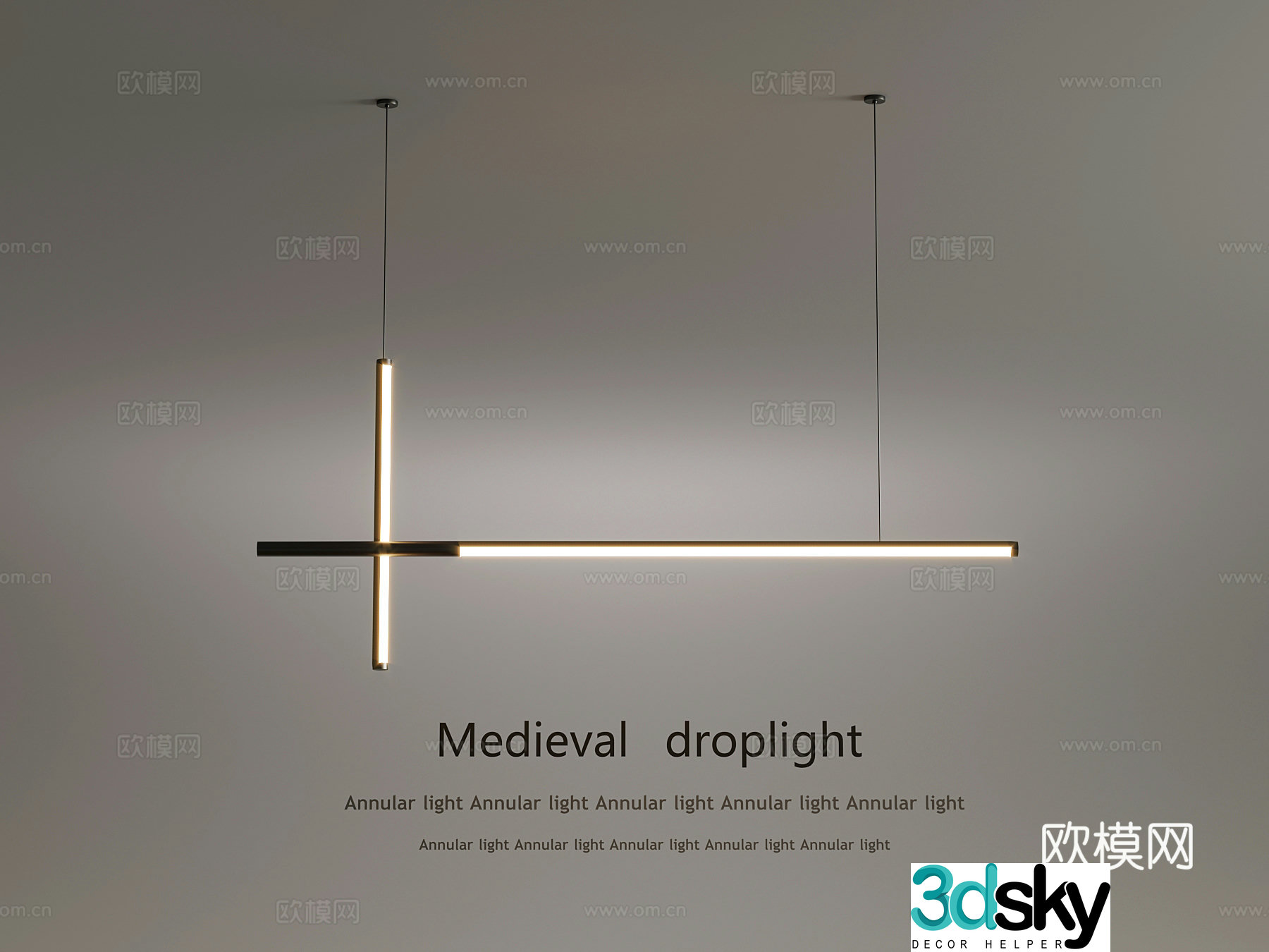 Modern simple chandelier Restaurant chandelier 3d model