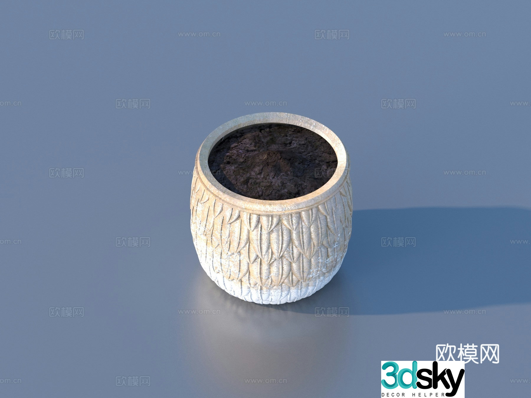 Flower pot pot green plants plant 3d model