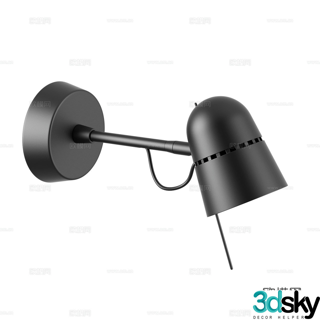 Luceplan Modern wall lamp Minimalist wall lamp Long wall lamp Rocker wall lamp 3D model