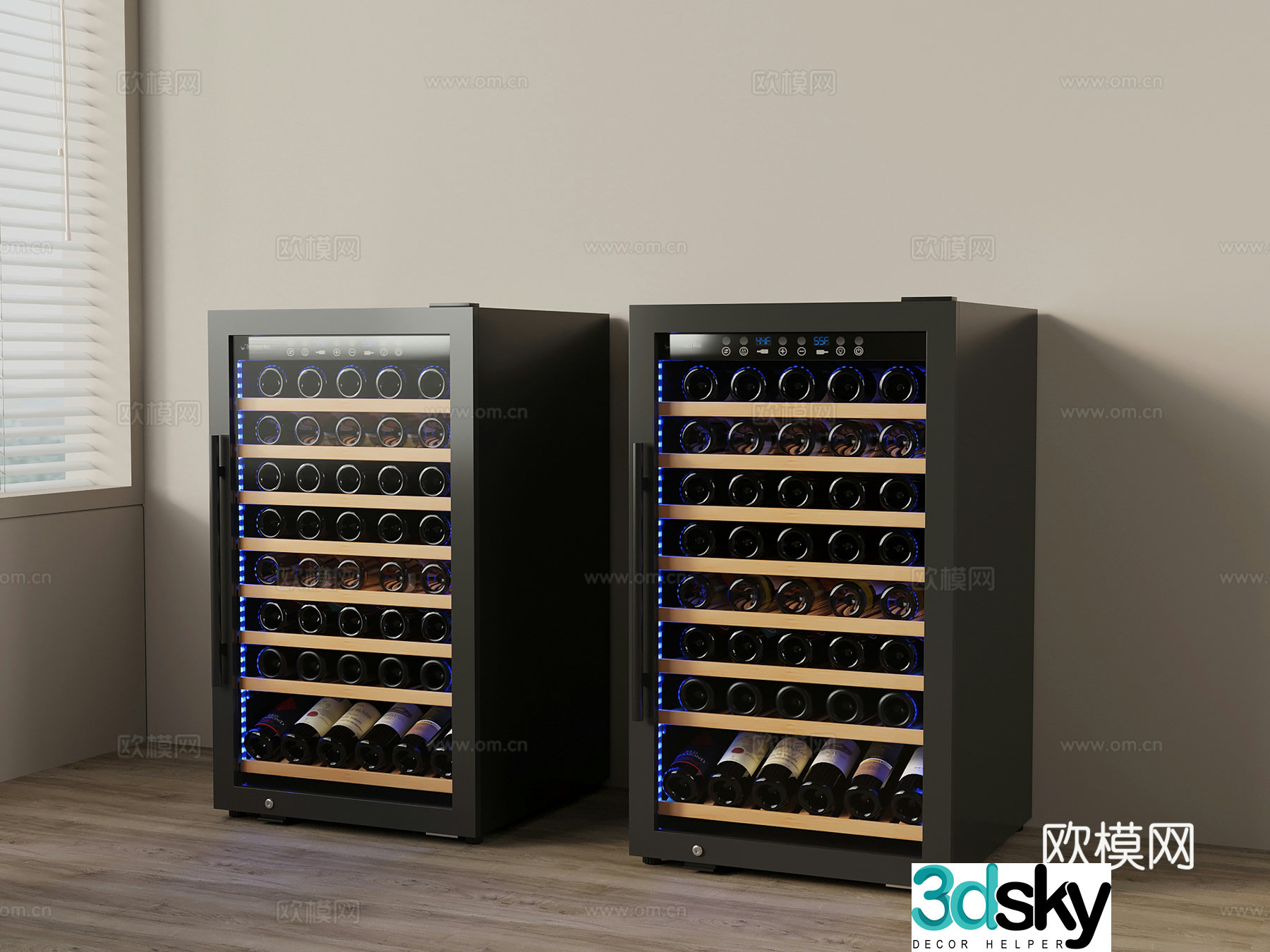 Modern wine cabinet low cabinet 3d model