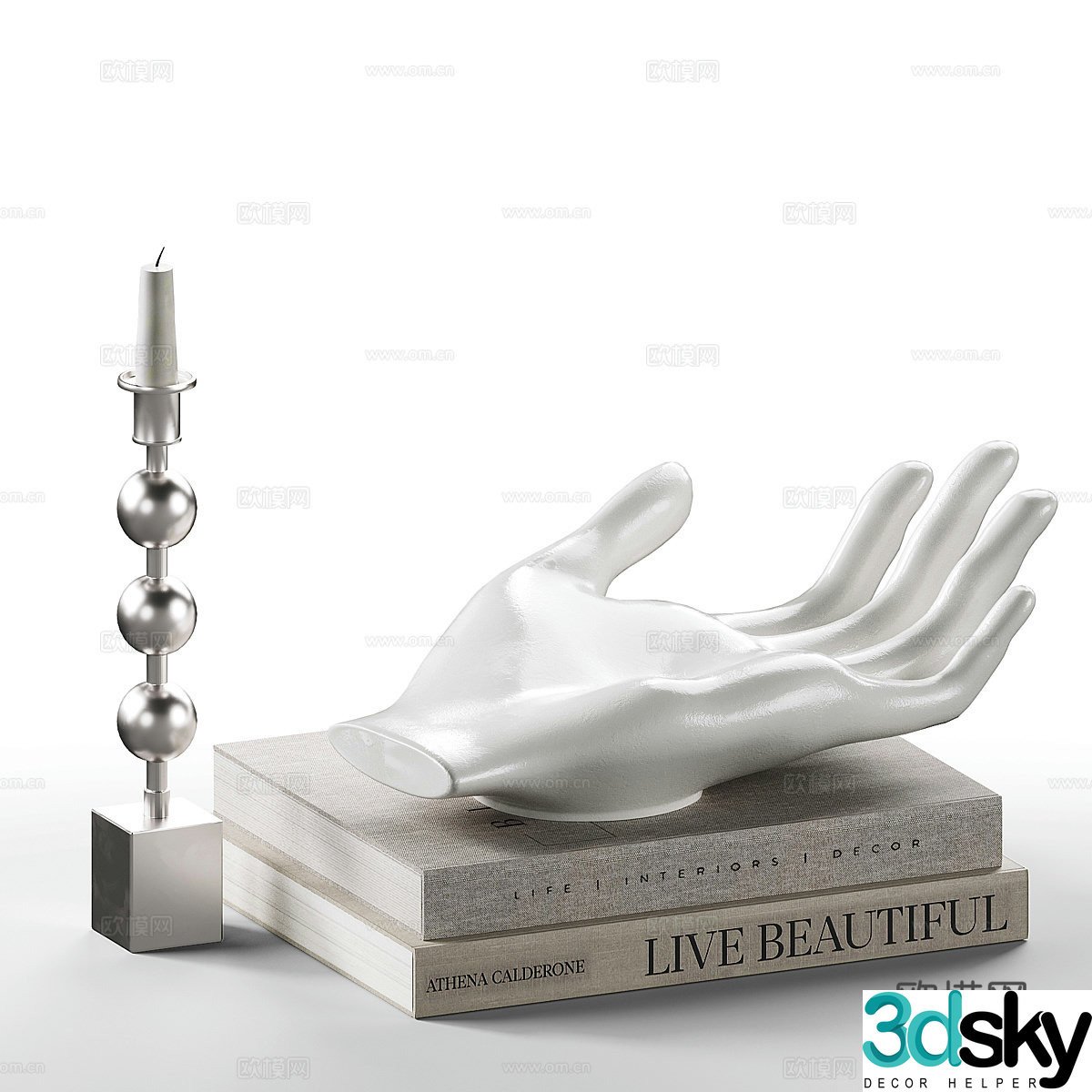 Modern Italian jewelry ornament combination 3D model