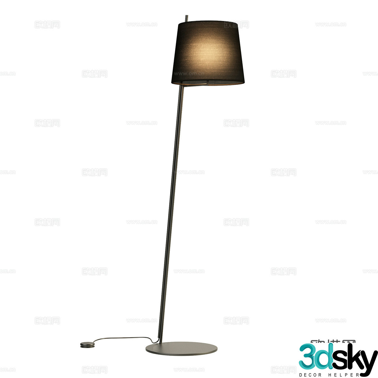 Leds C4 modern floor lamp retro floor lamp fabric floor lamp 3d model