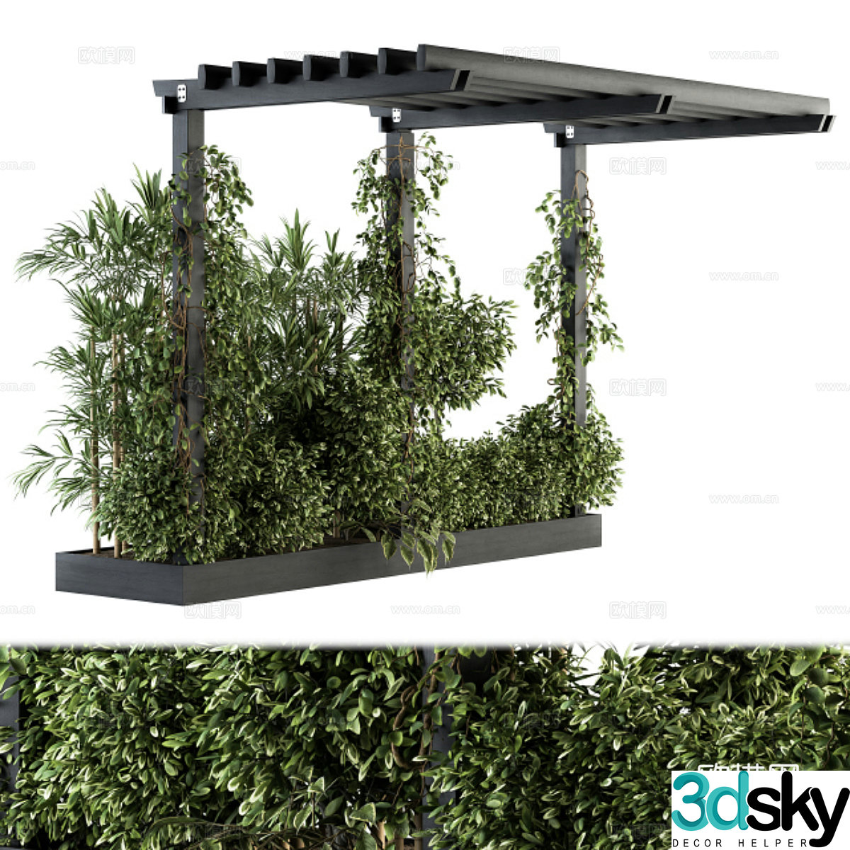 Modern Italian pavilion Pergola 3d model