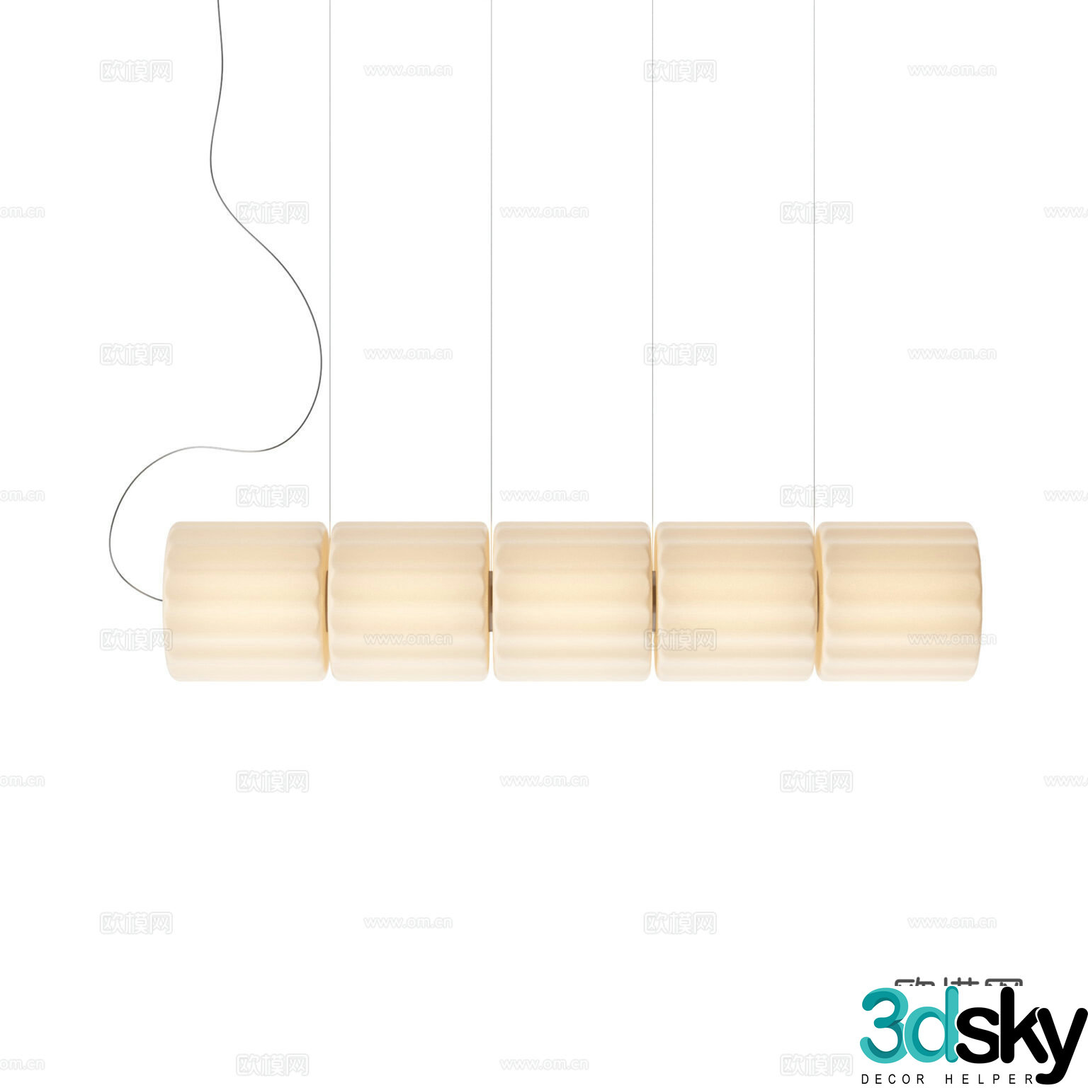 ANDlight Modern Chandeliers Minimalist Chandeliers Glass Chandeliers Long Strip Chandeliers 3D Model