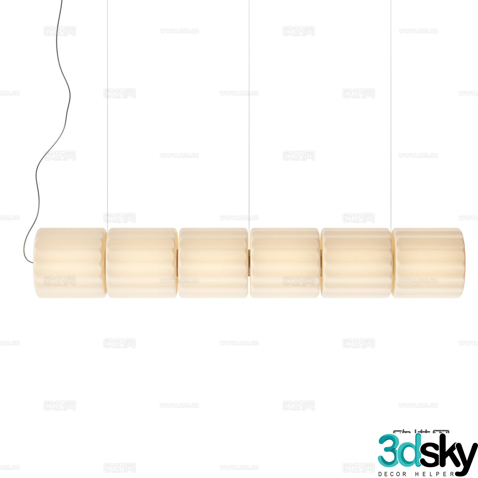 ANDlight Modern Chandeliers Minimalist Chandeliers Glass Chandeliers Long Strip Chandeliers 3D Model