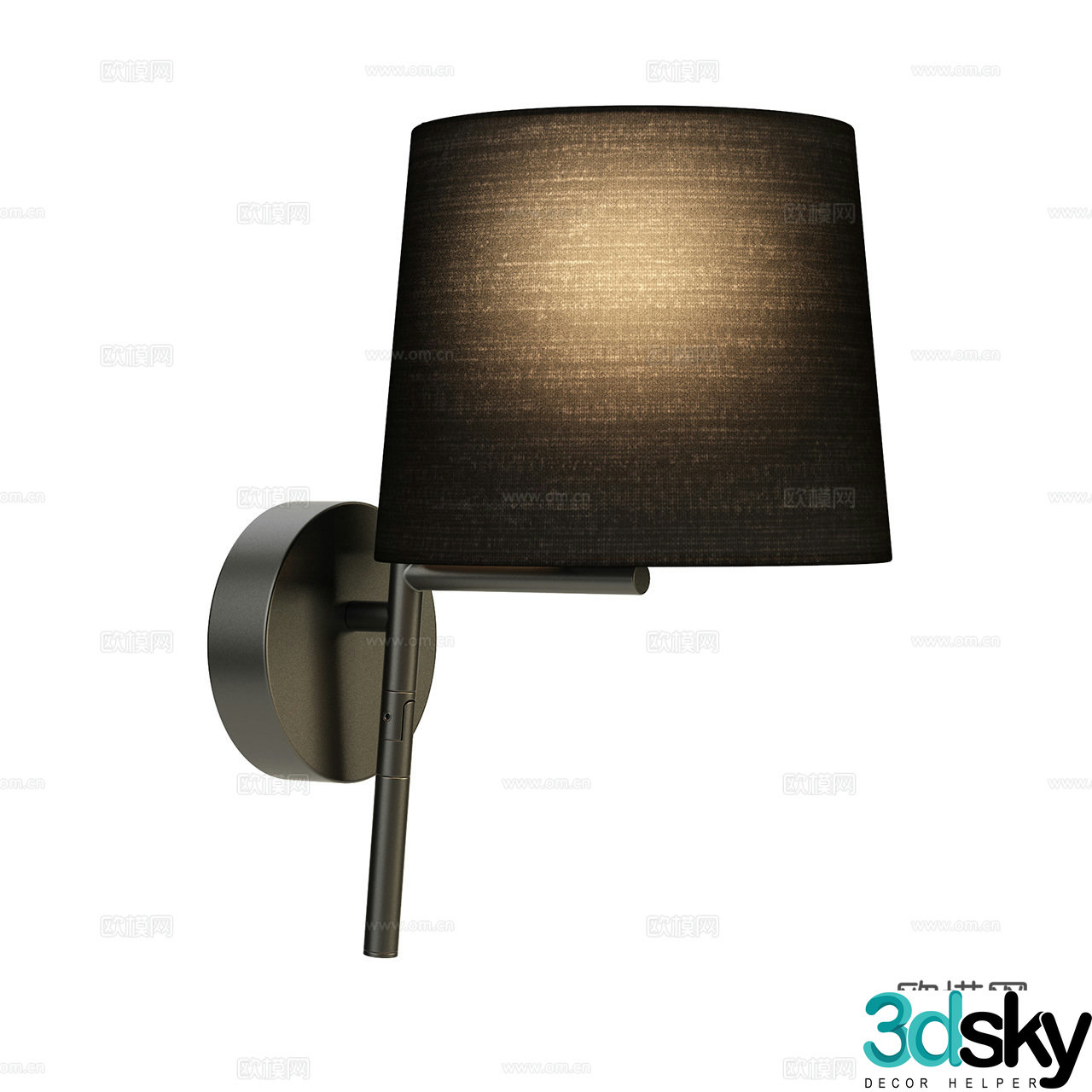 Leds C4 modern wall lamp retro wall lamp fabric wall lamp bedside wall lamp 3d model
