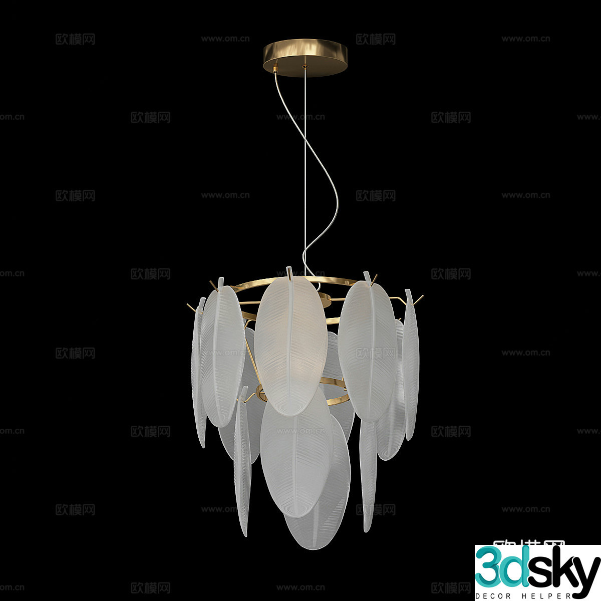 Modern simple light luxury chandeliers chandeliers simple chandeliers restaurant chandeliers living room chandeliers lamp 3d model