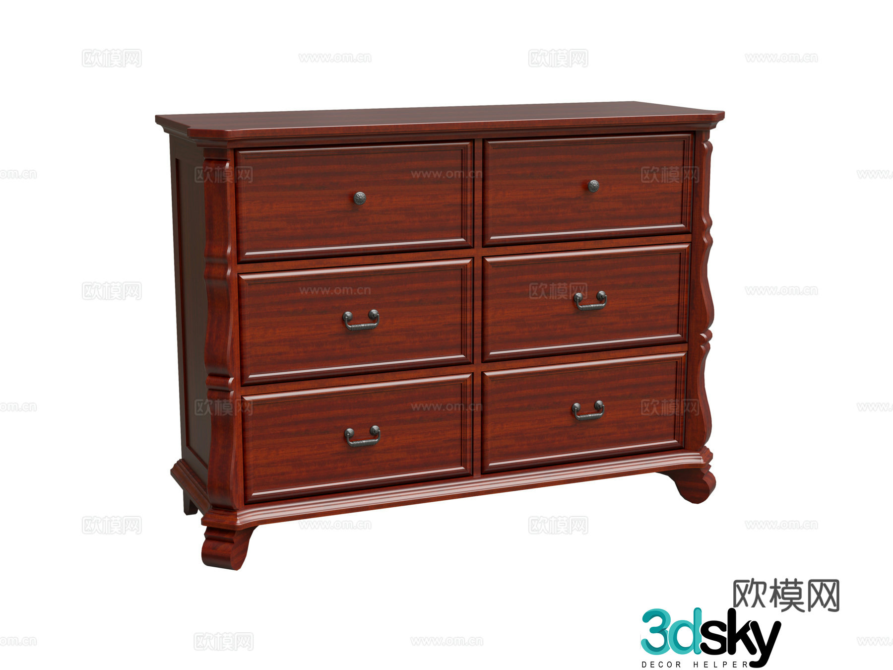 American shoe cabinet 3D model