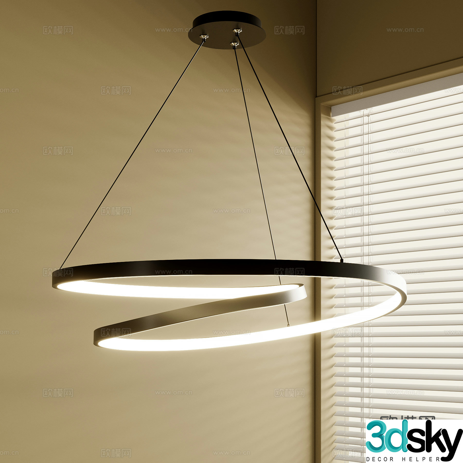 French chandeliers 3d model