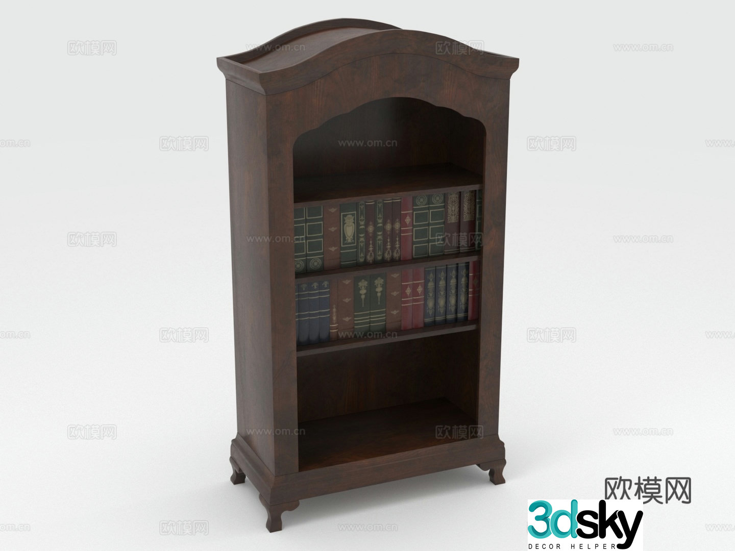 Bookcase Wooden Cabinet Locker Storage Cabinet Display Cabinet 3D Model