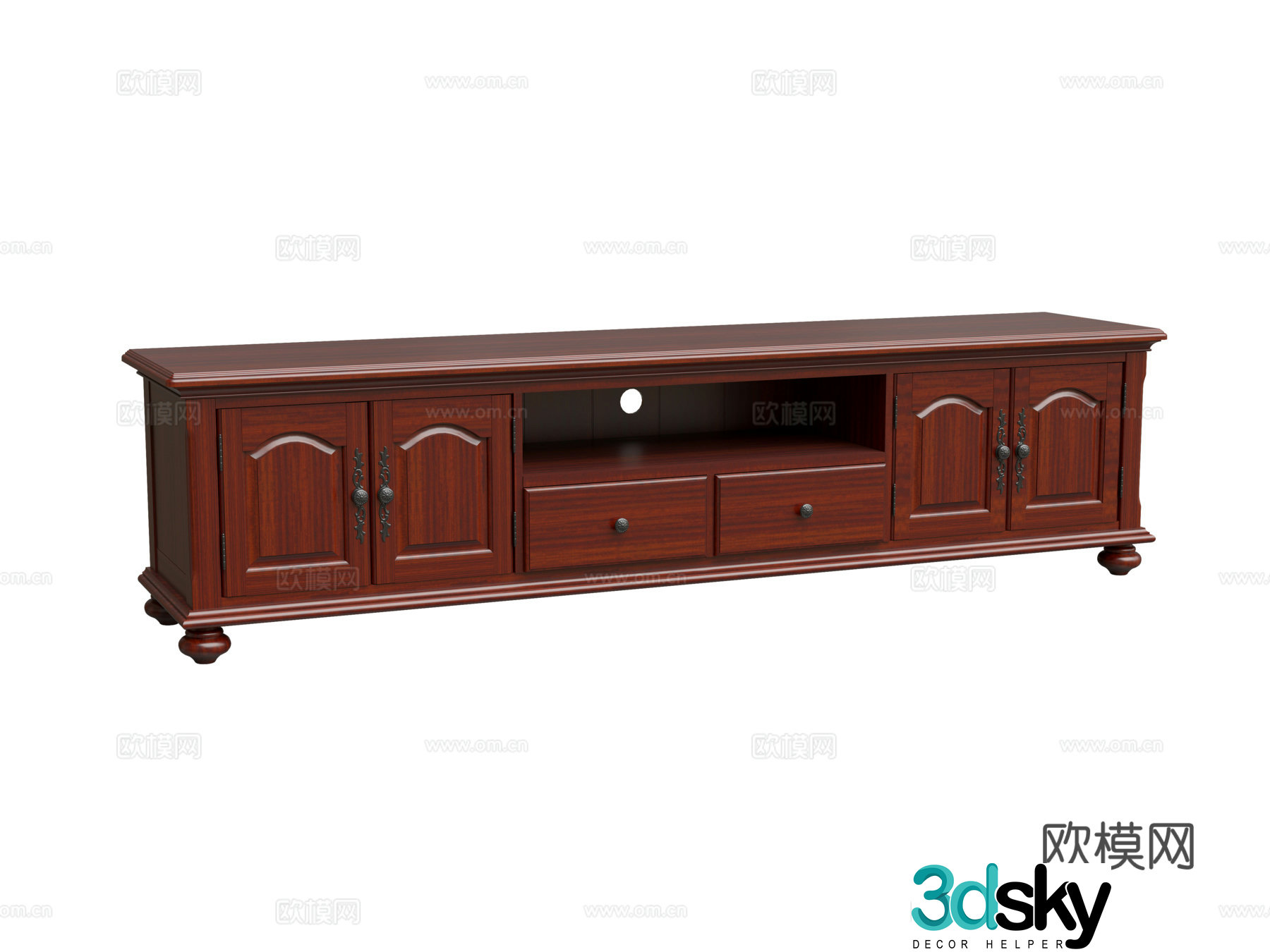 American TV cabinet 3D model