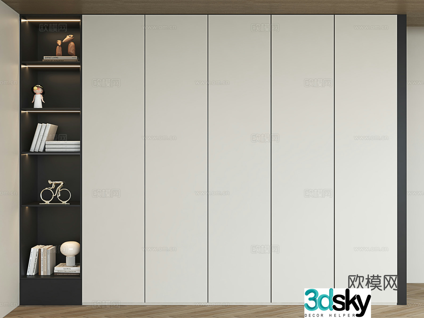 Modern wardrobe Simple wardrobe Master bedroom wardrobe Bedroom wardrobe 3d model