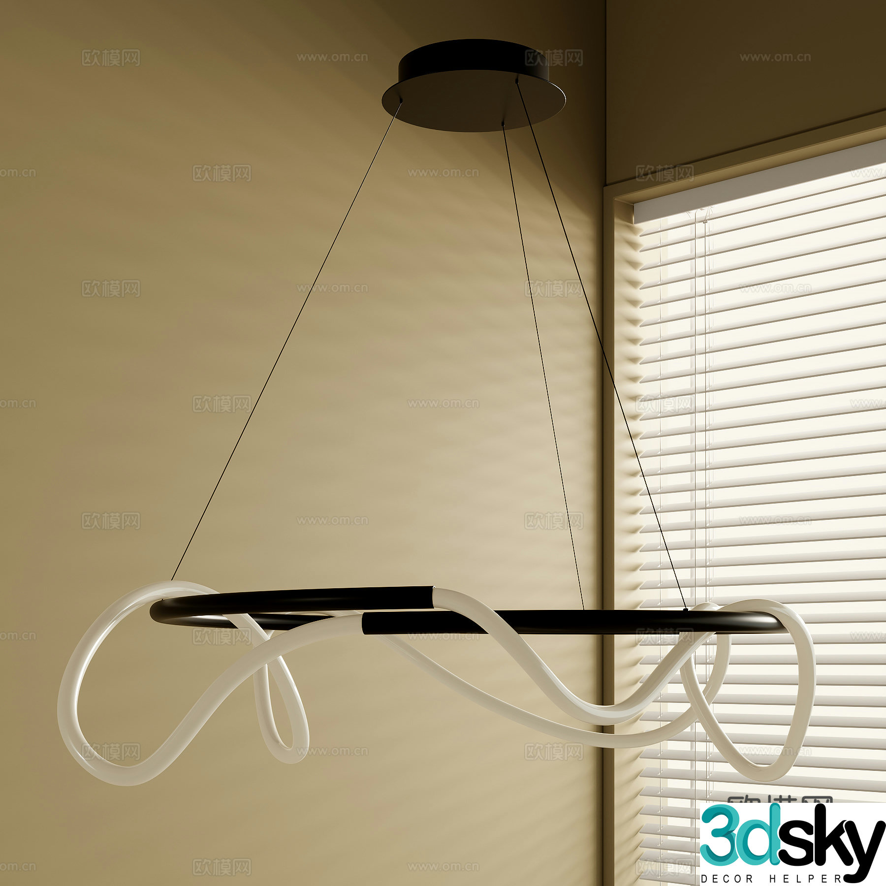 Modern chandelier 3d model