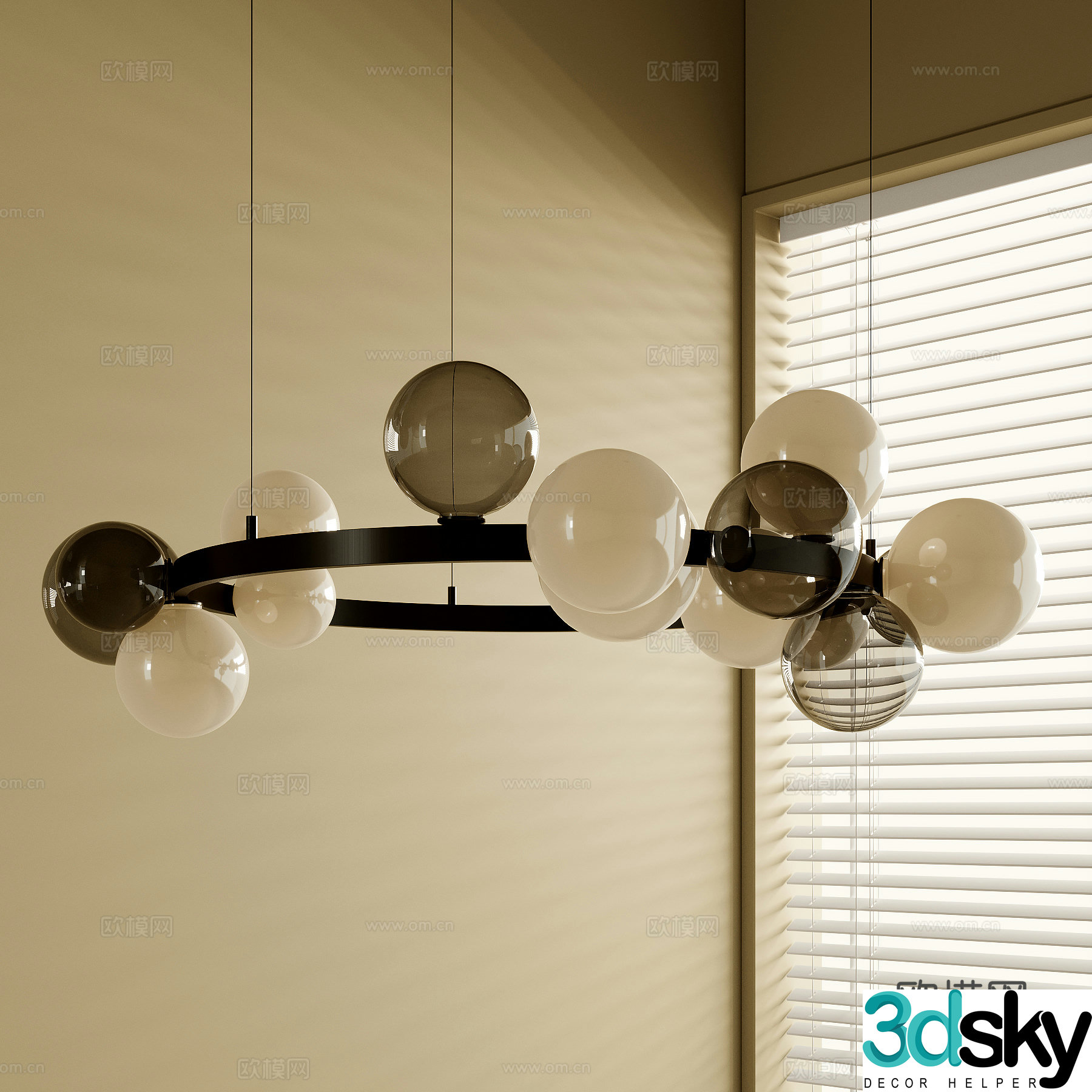 French chandeliers 3d model