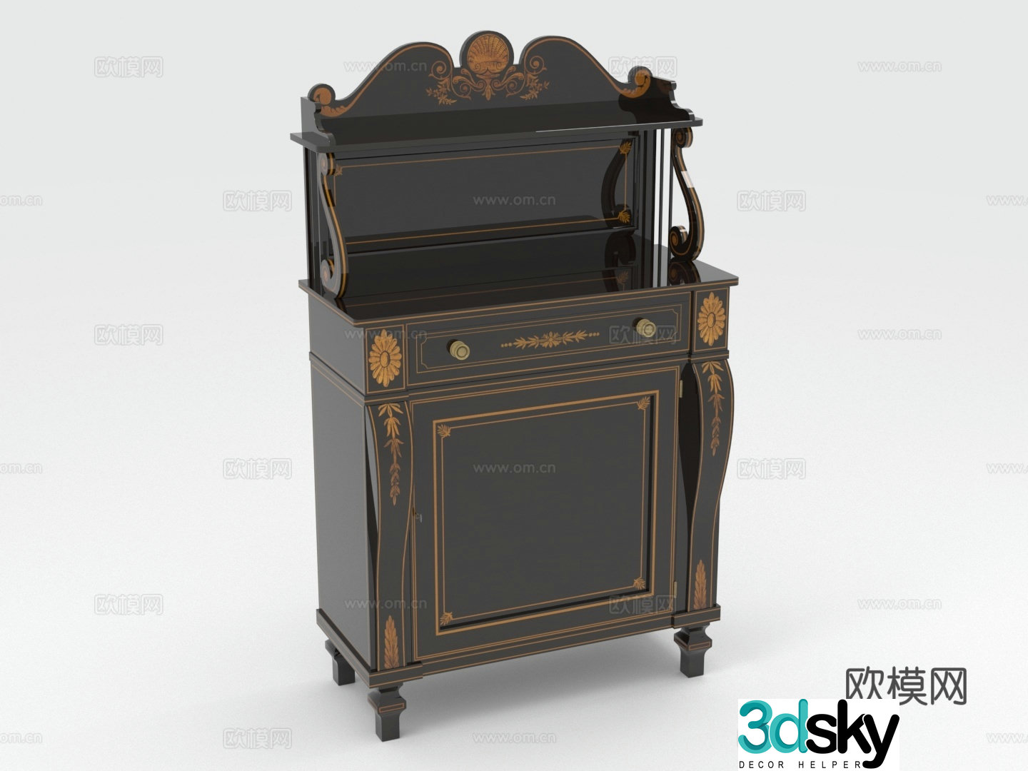 Wooden cabinets storage cabinets chest of drawers display cabinets cabinets 3d model