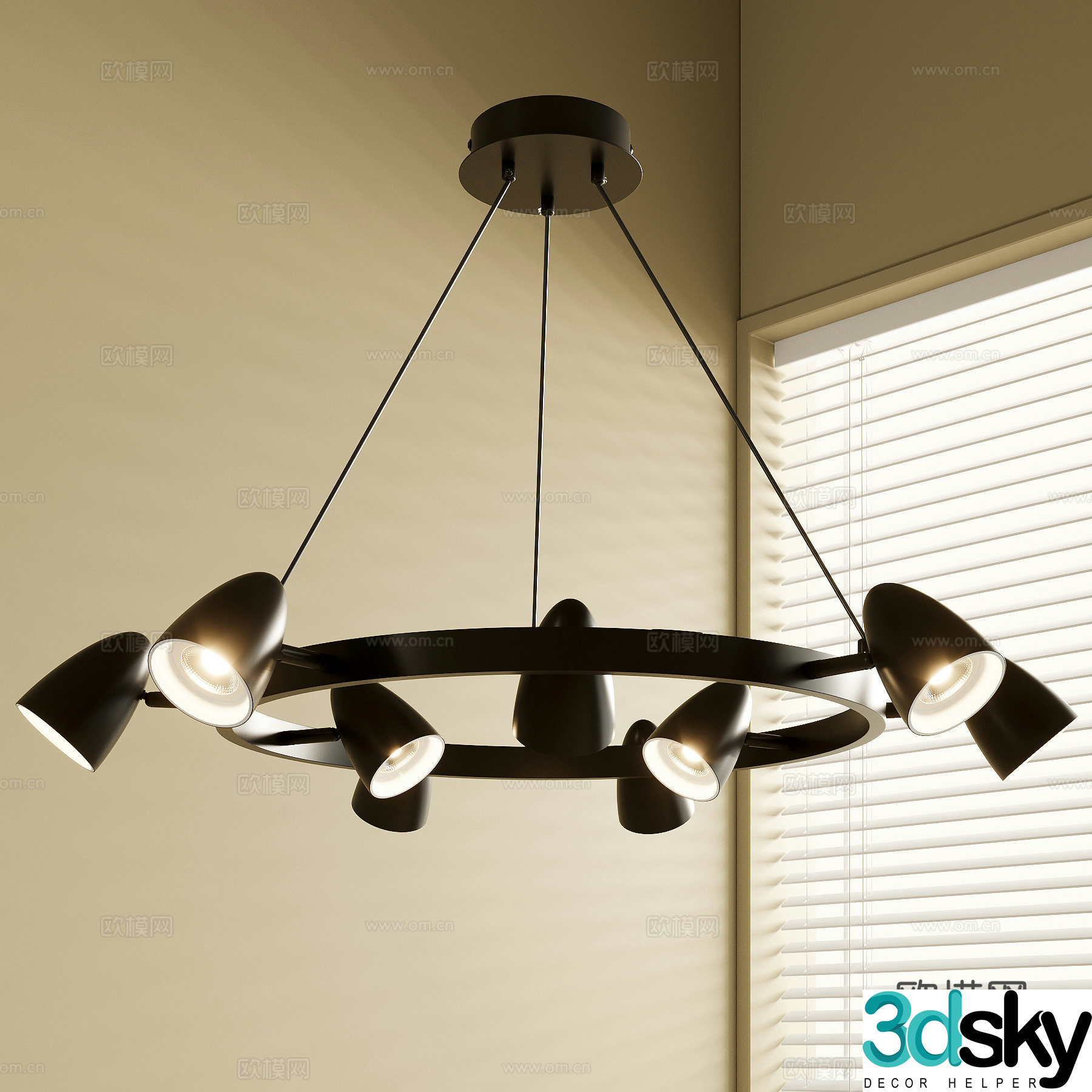 French chandeliers 3d model