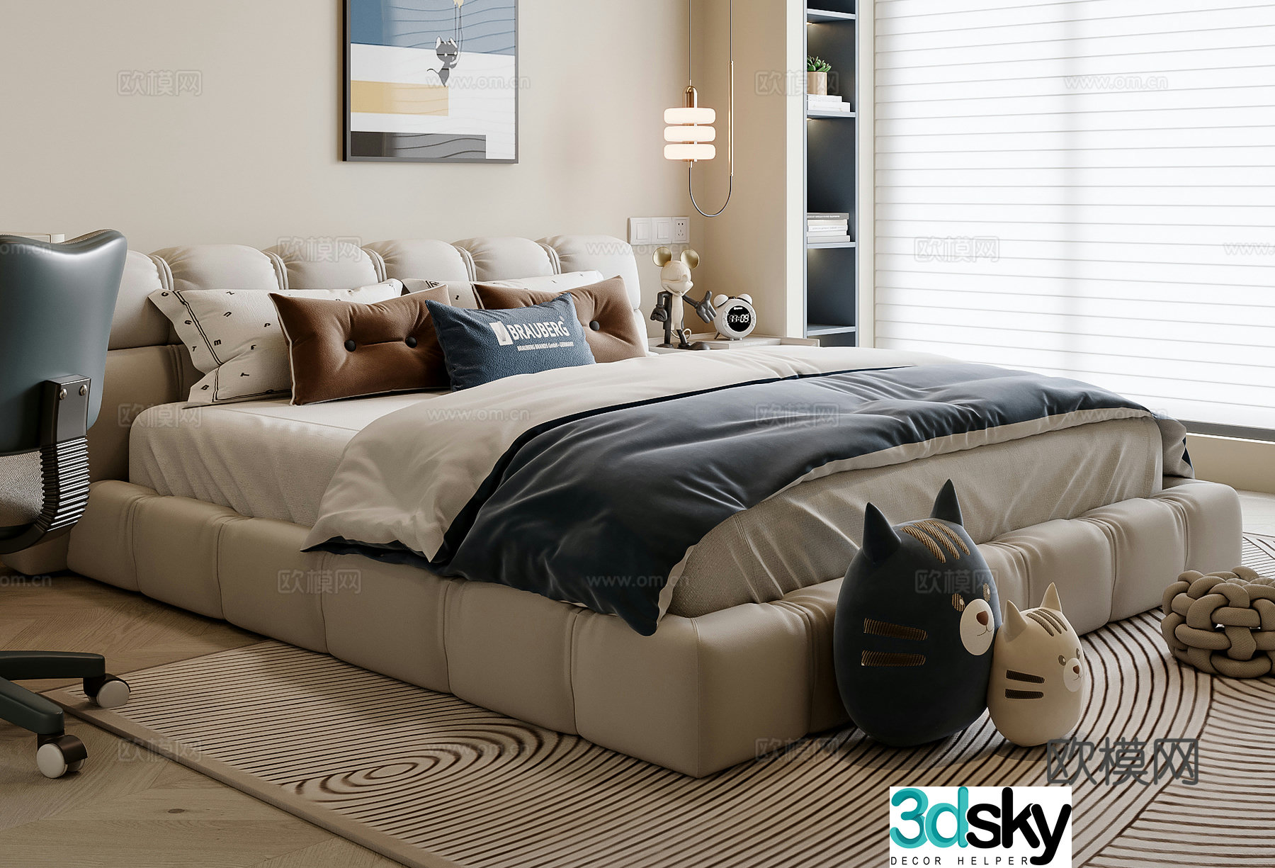Modern children’s bed 3d model