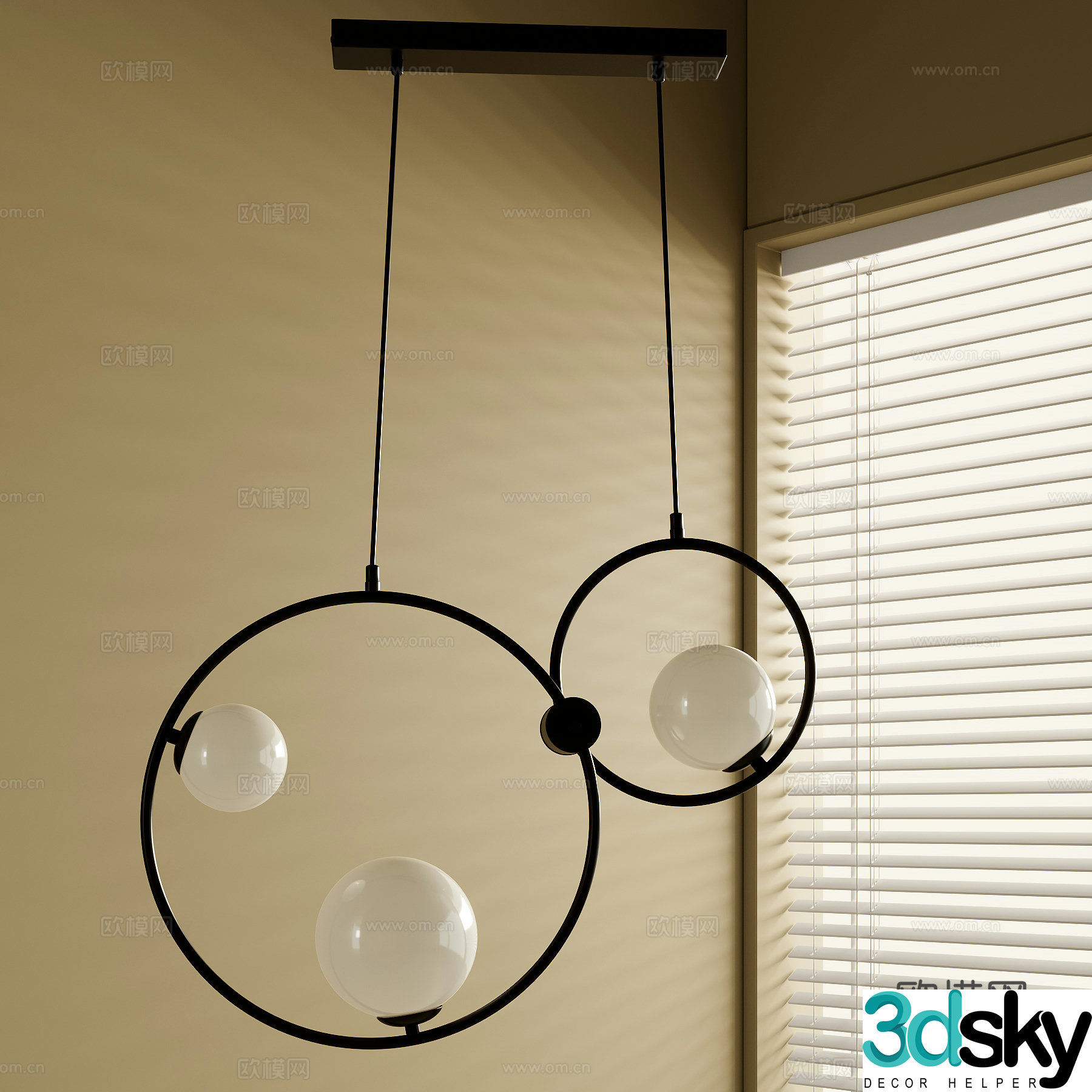 Modern chandelier 3d model