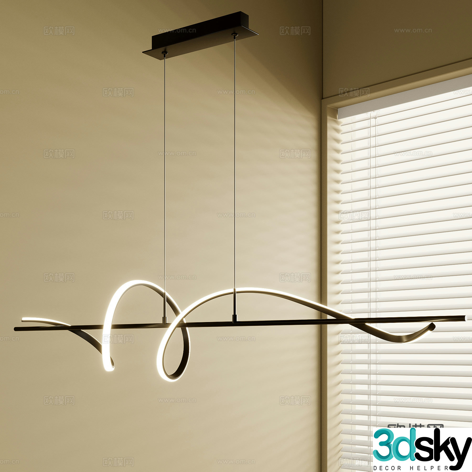 French chandeliers 3d model