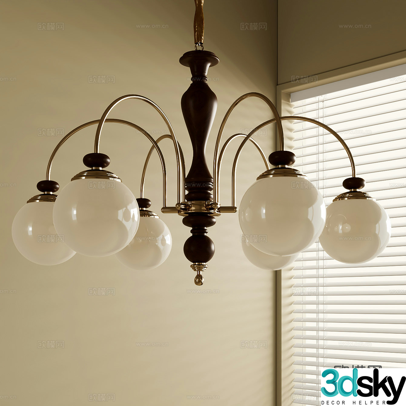 French chandeliers 3d model