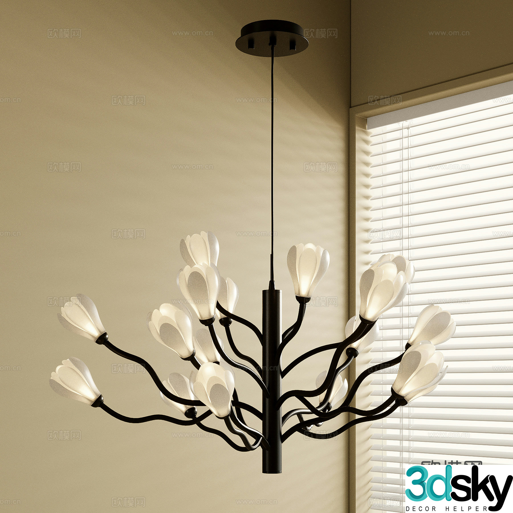 French chandeliers 3d model