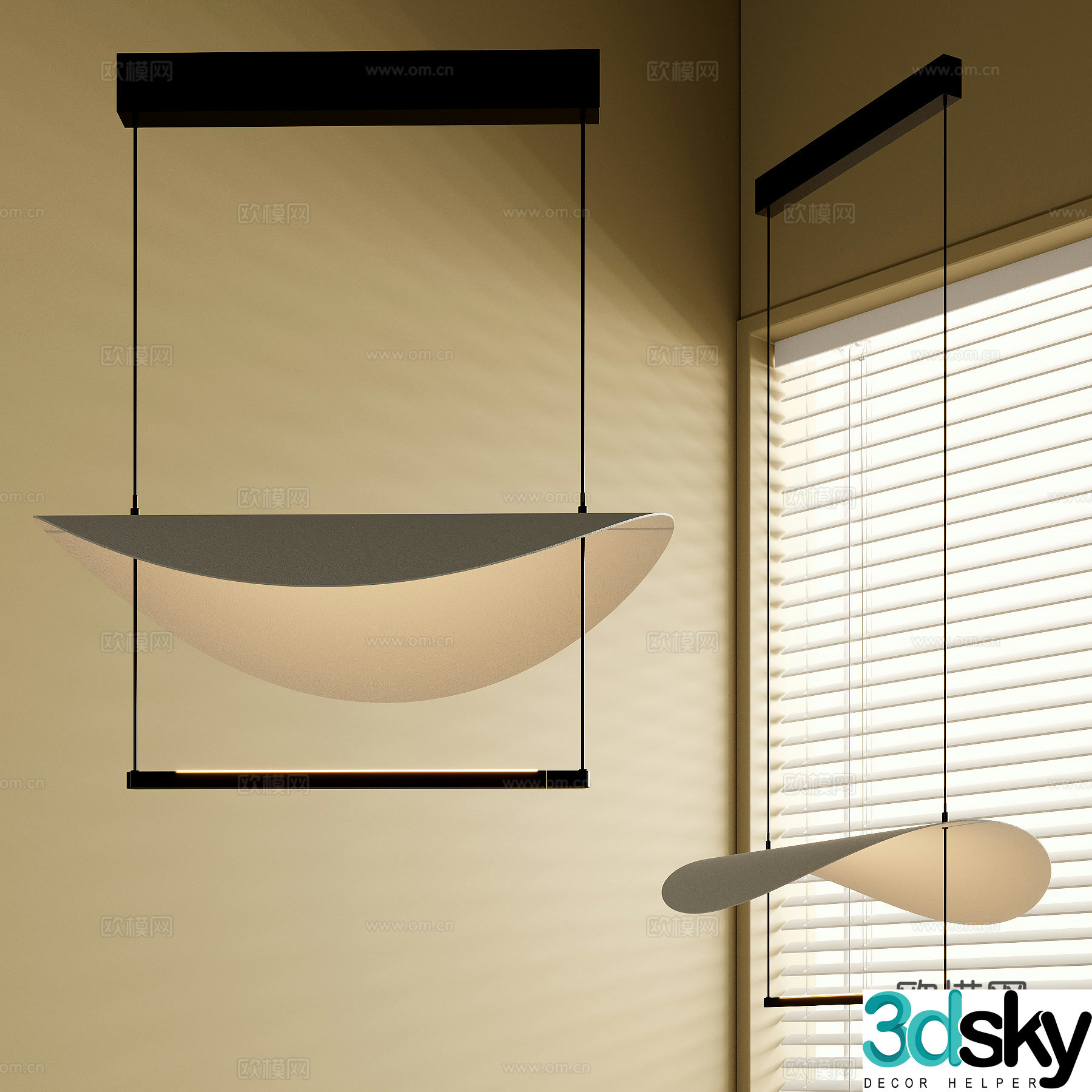 French chandeliers 3d model