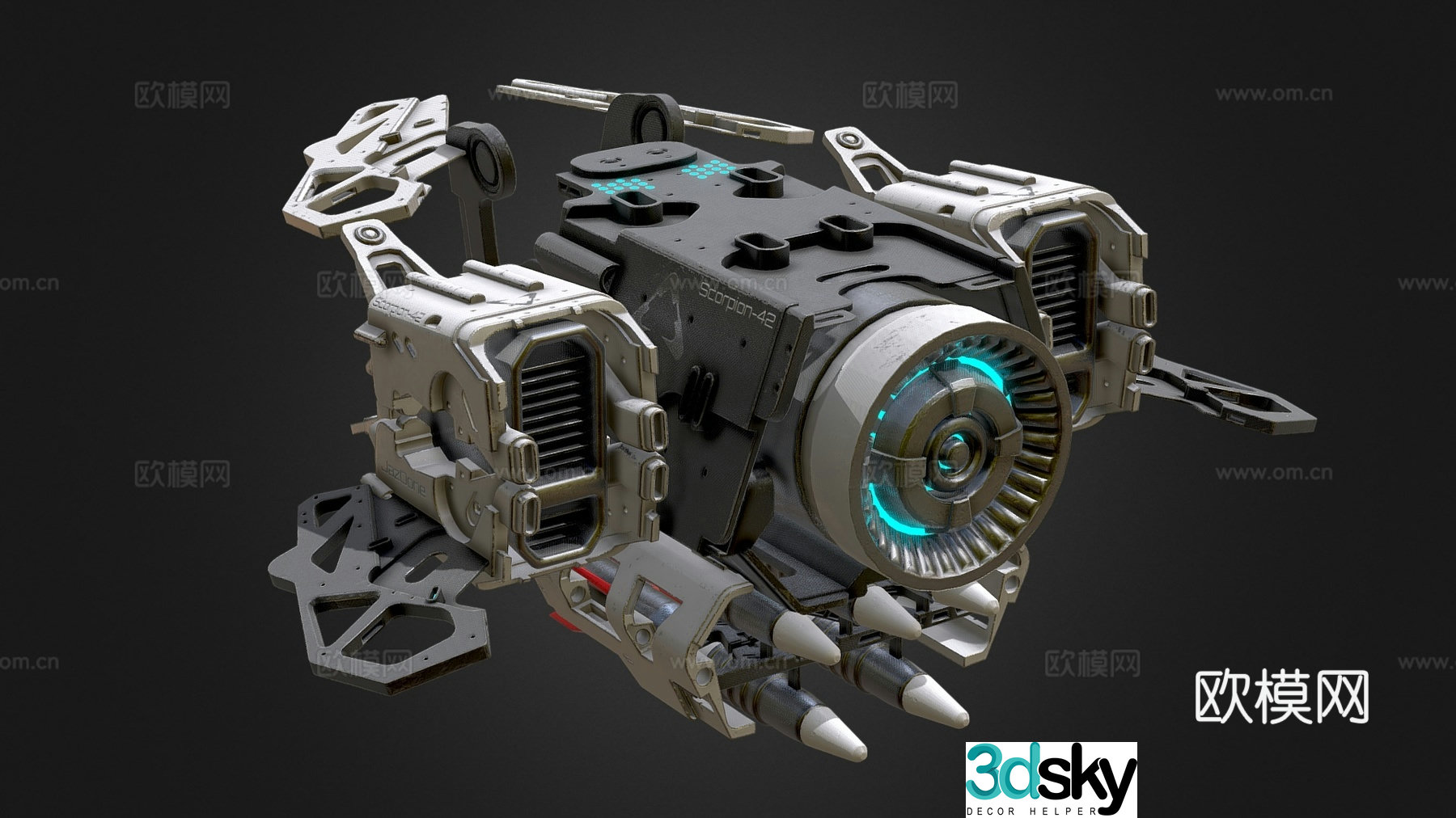 Military equipment concept weapons concept aircraft science fiction weapons 3d model