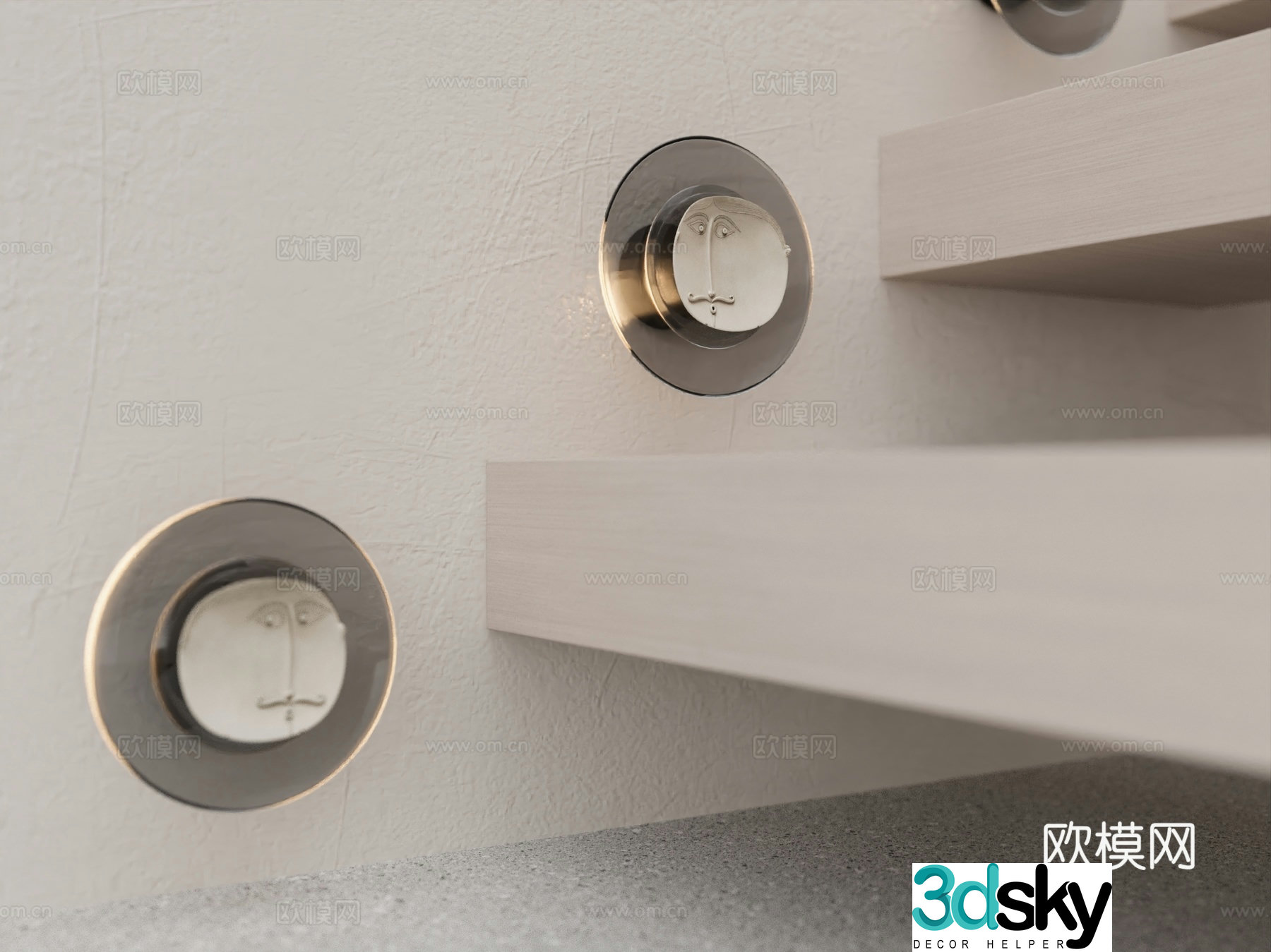 Modern wall lamp kicklight stair light induction light 3d model