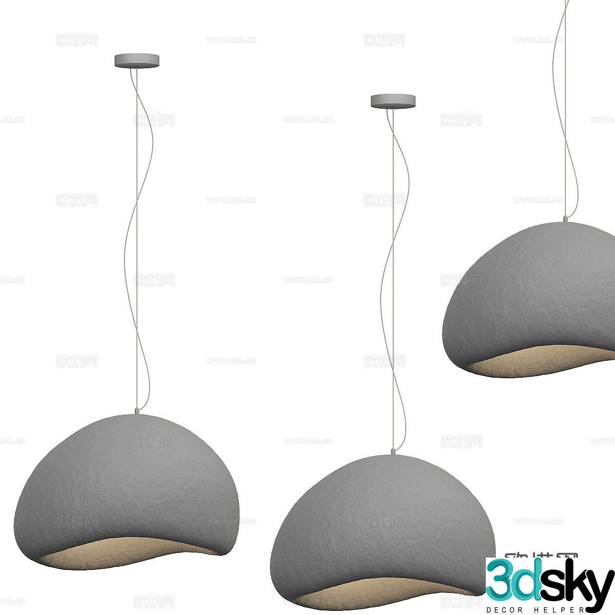 Nordic simple chandelier chandelier simple chandelier lamp 3d model