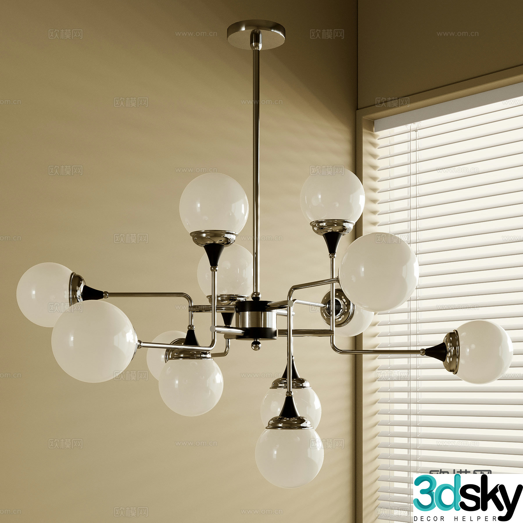 French chandeliers 3d model
