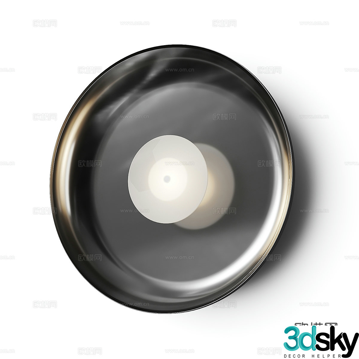 Modern light luxury minimalist disc decorative wall light 3D model