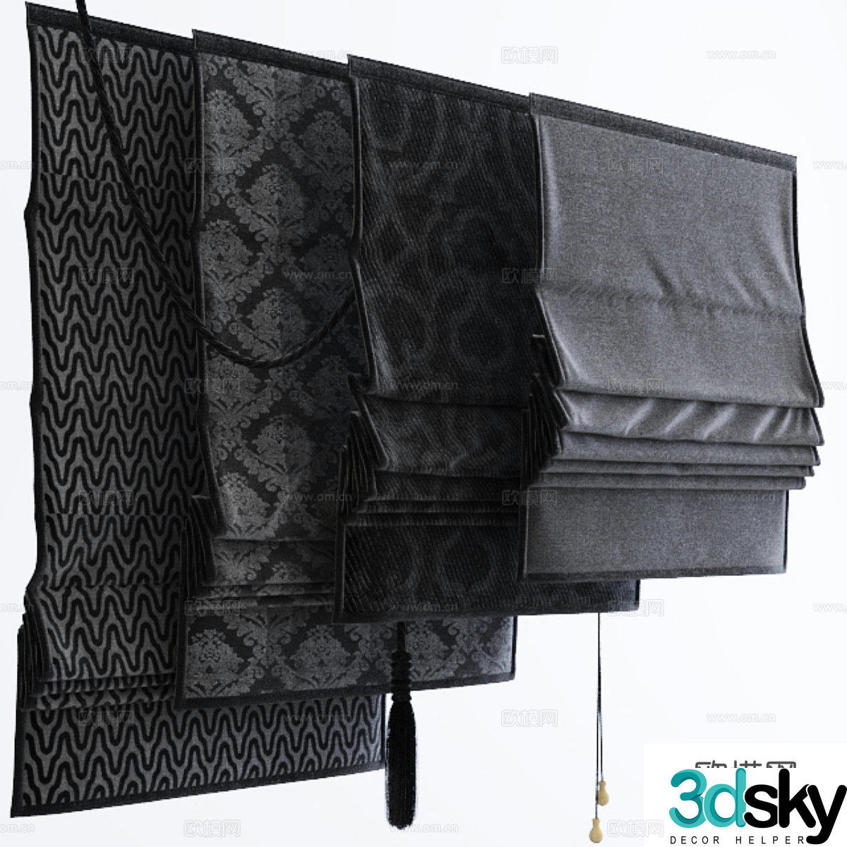 Roman blind 3d model
