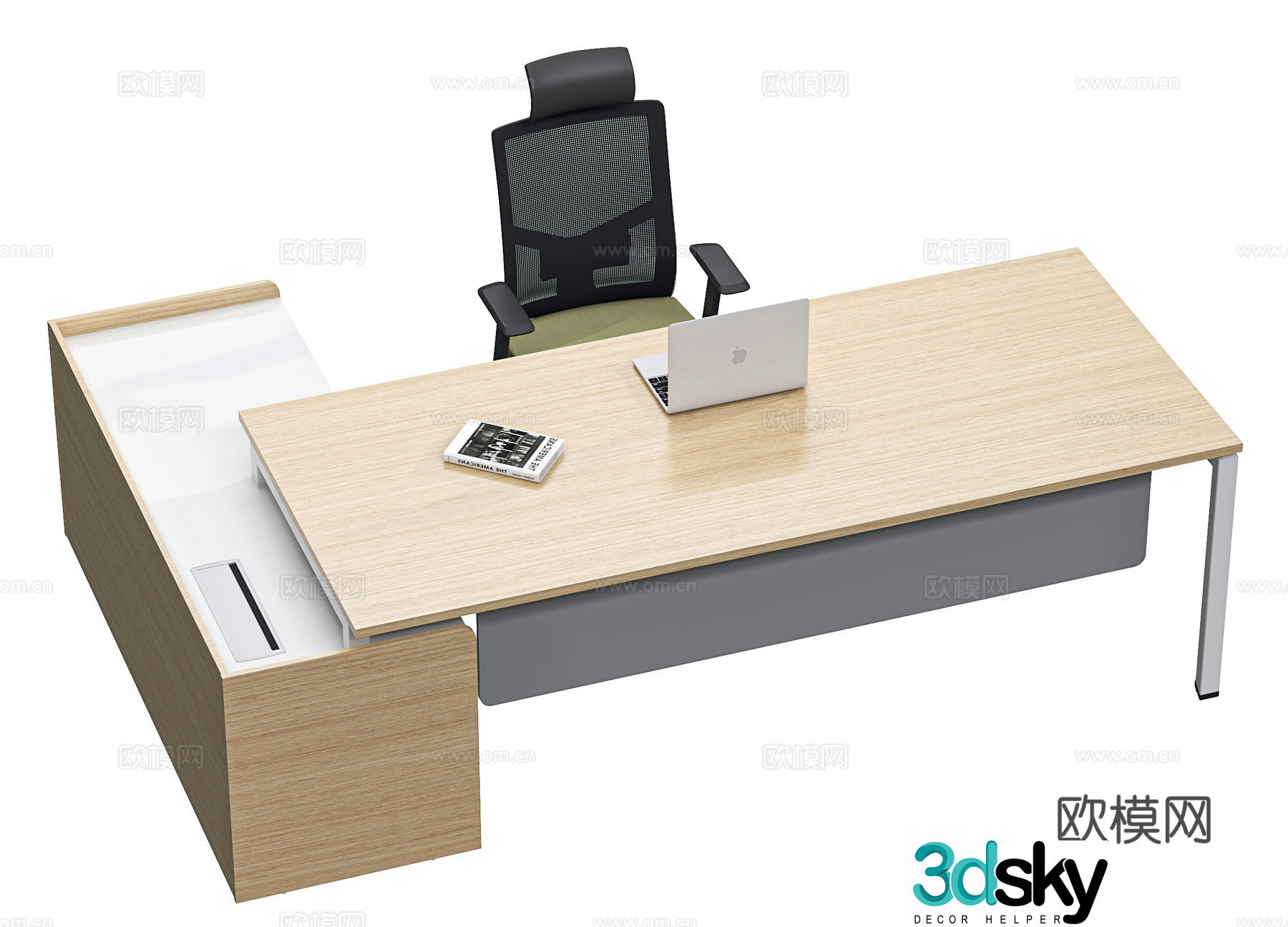 Modern office desk chairs chairs manager desks supervisor desks leader offices office chairs chairs 3D model