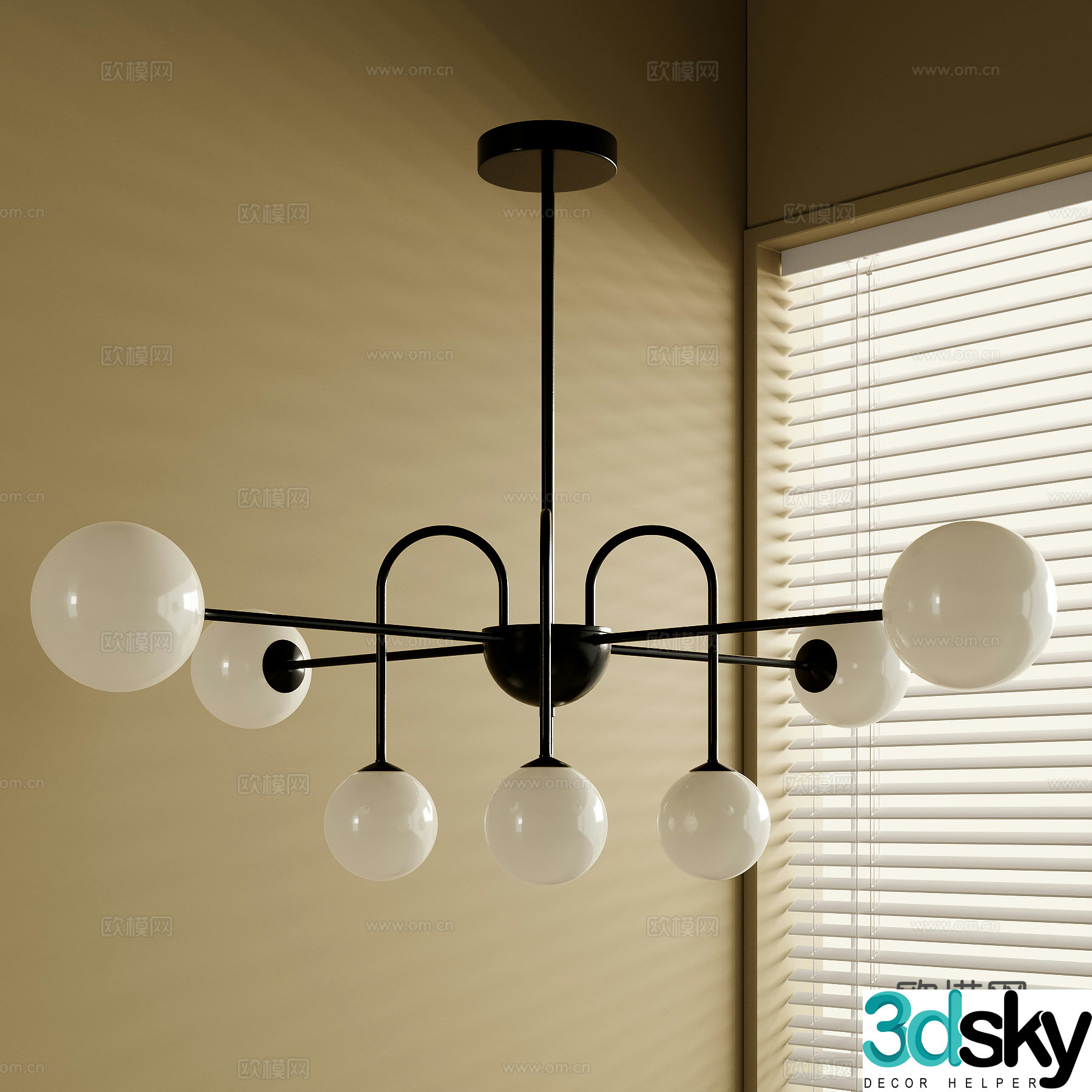 French chandeliers 3d model