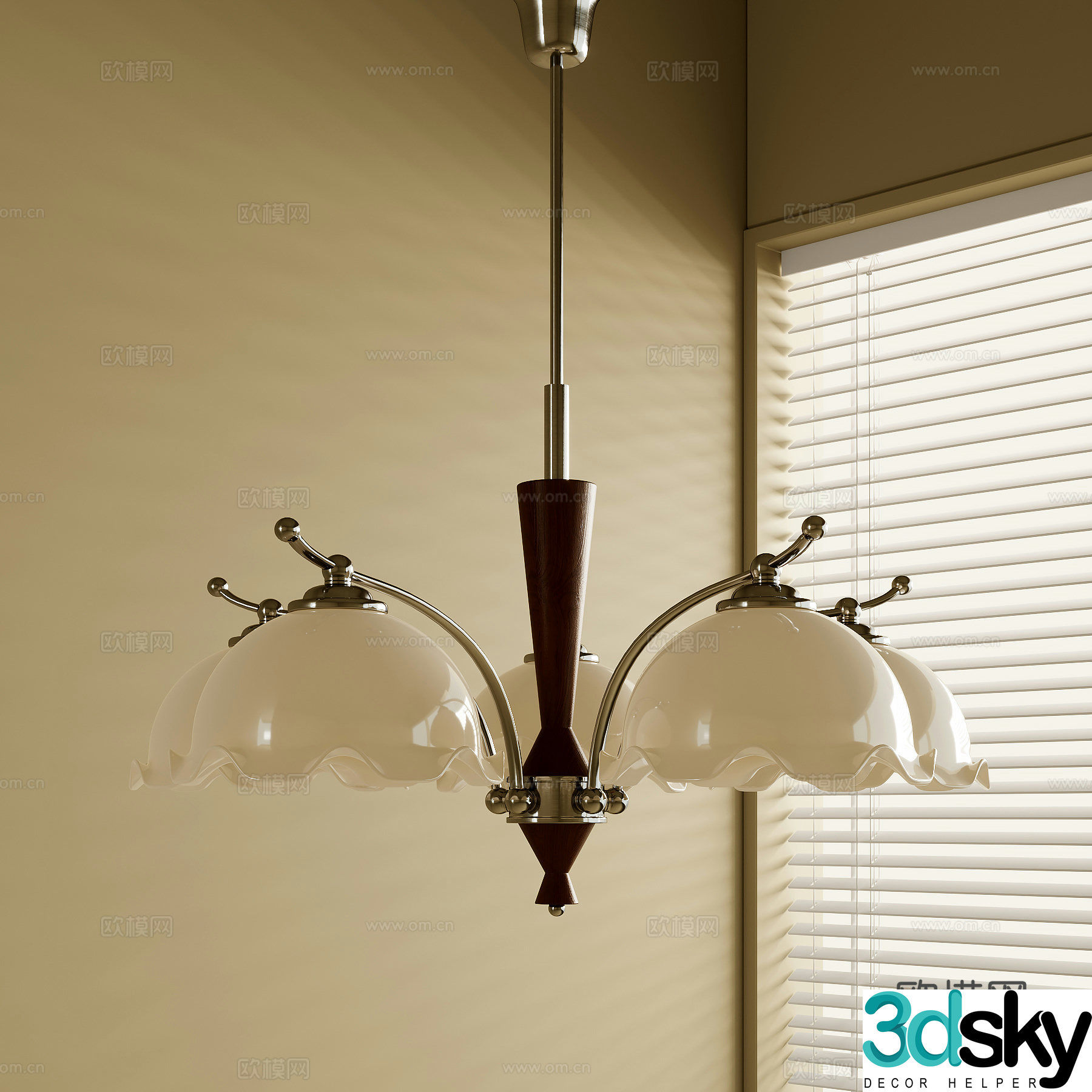 French chandeliers 3d model