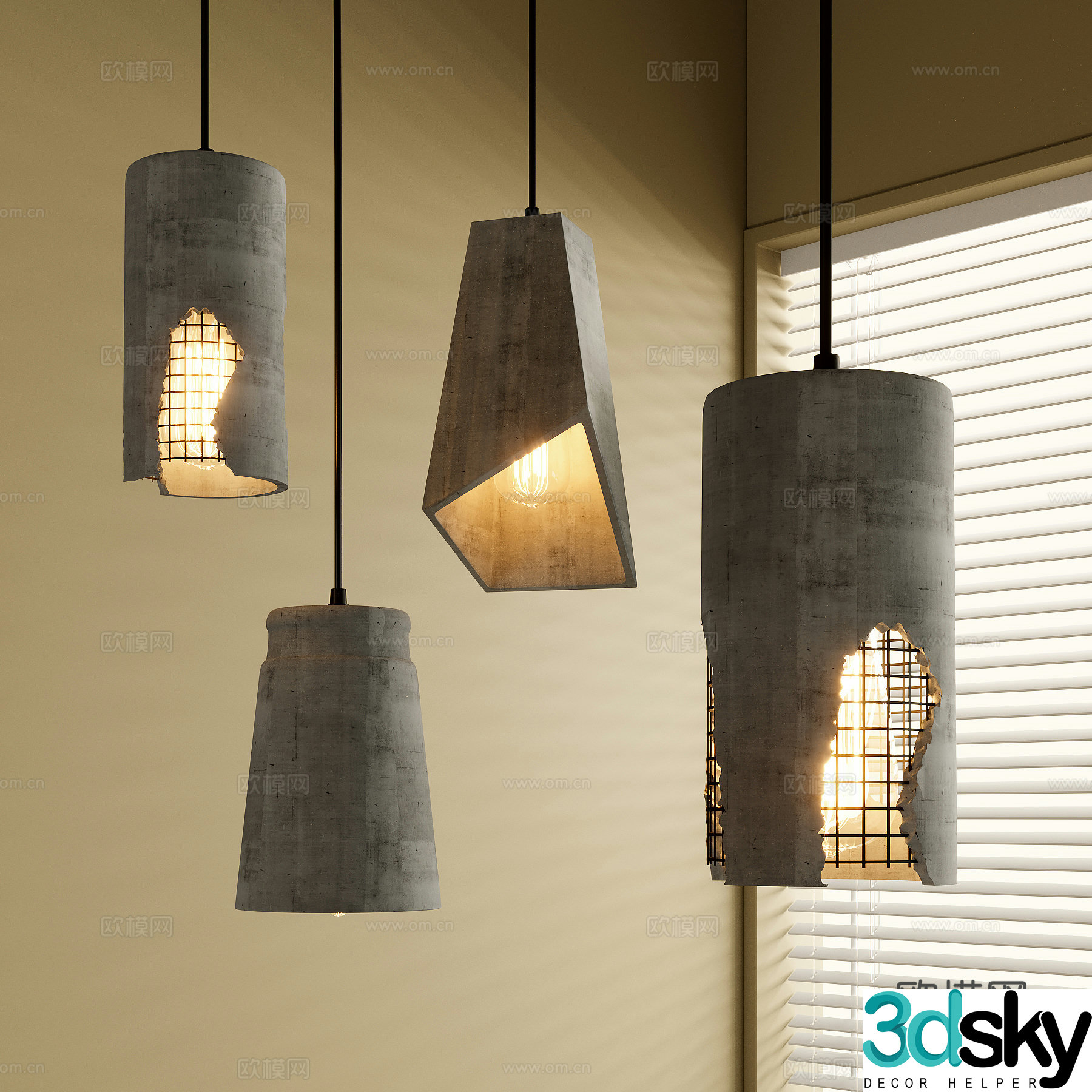 Wasabi Chandelier 3D Model