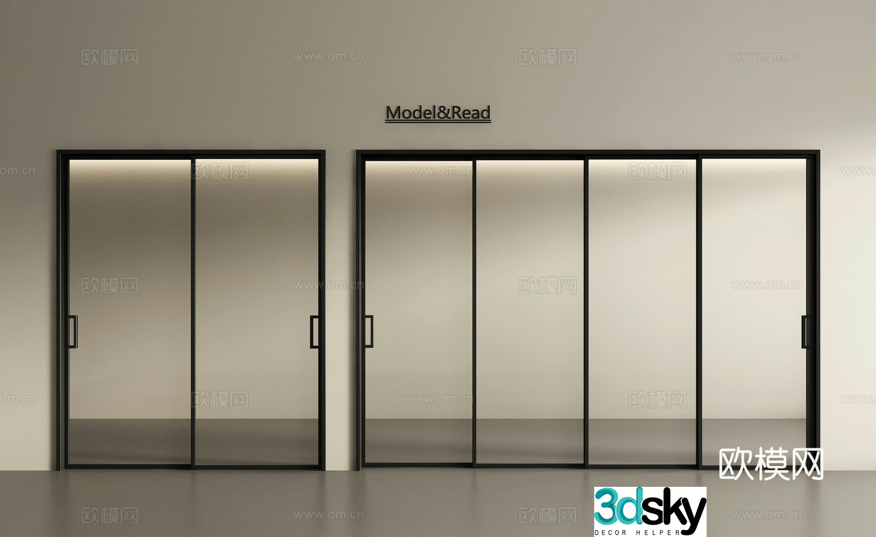 Modern sliding doors Glass sliding doors Kitchen sliding doors Glass sliding doors 3D model