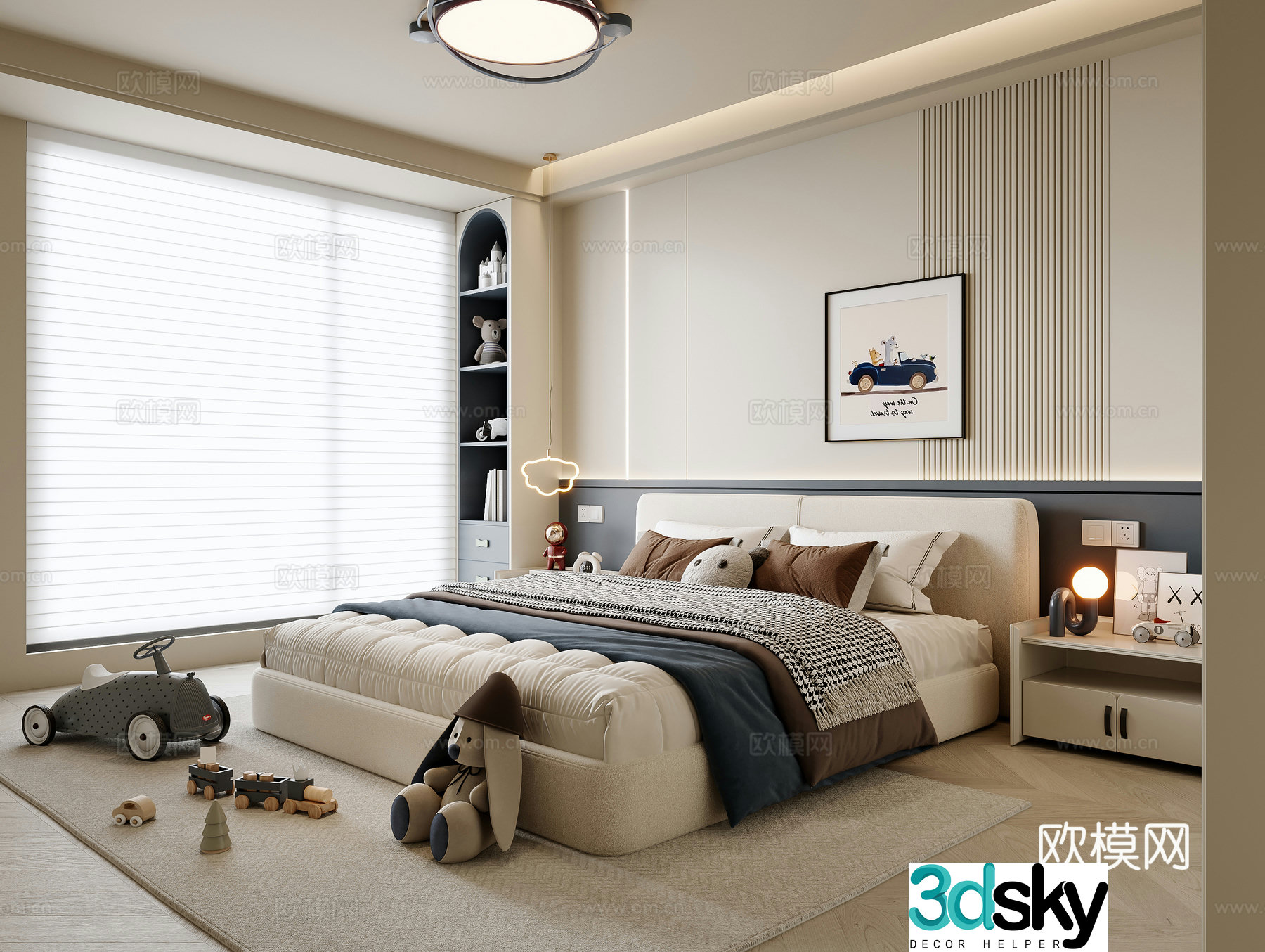 Modern children’s room 3d model